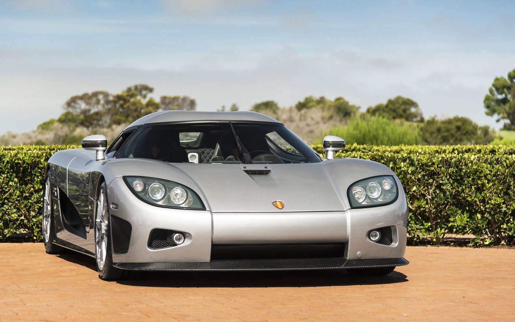 koenigsegg, cars, front view, silver, silvery, ccx