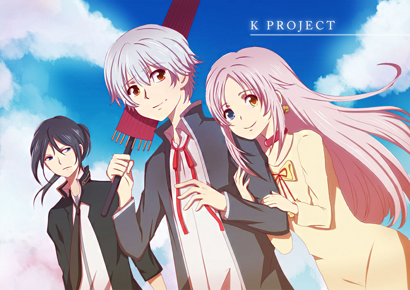 anime, k project, kuroh yatogami, neko (k project), yashiro isana