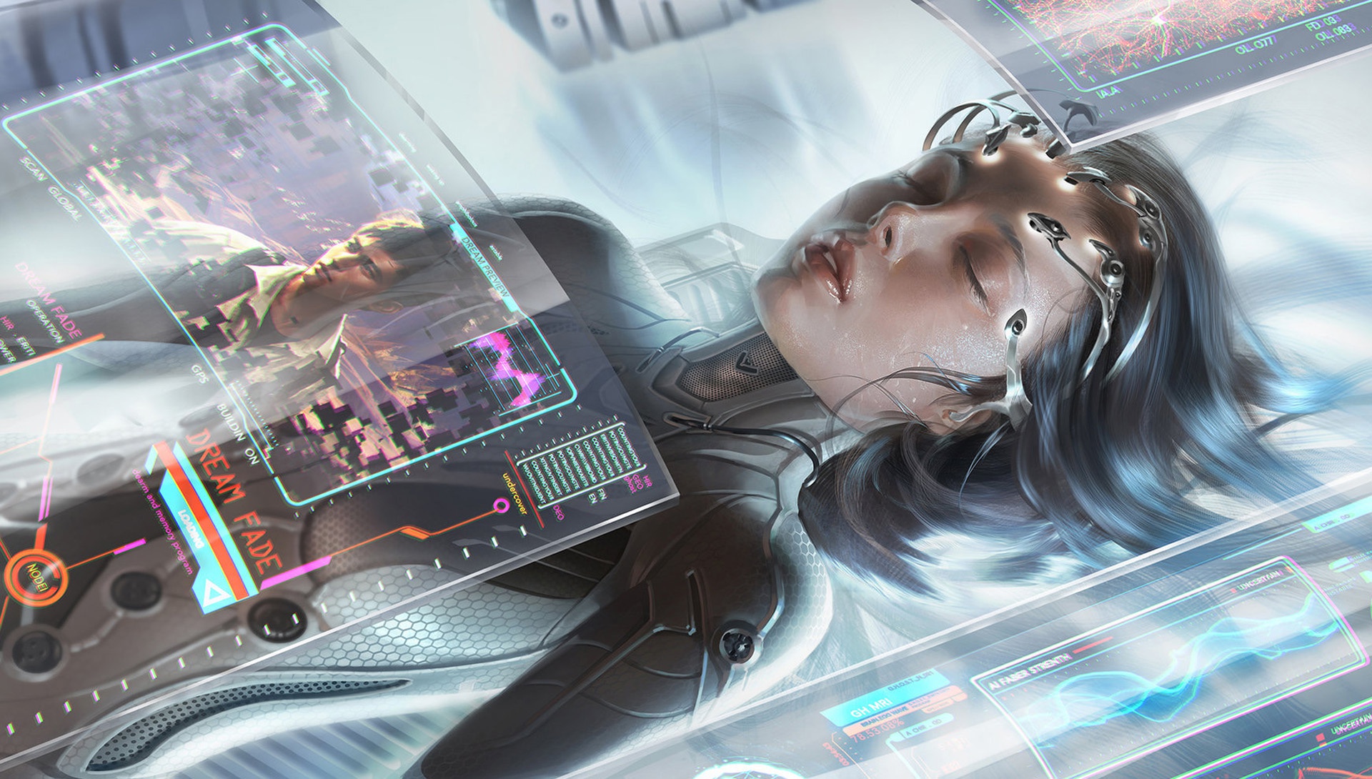 Laden Sie das Cyberpunk, Science Fiction, Cyborg-Bild kostenlos auf Ihren PC-Desktop herunter