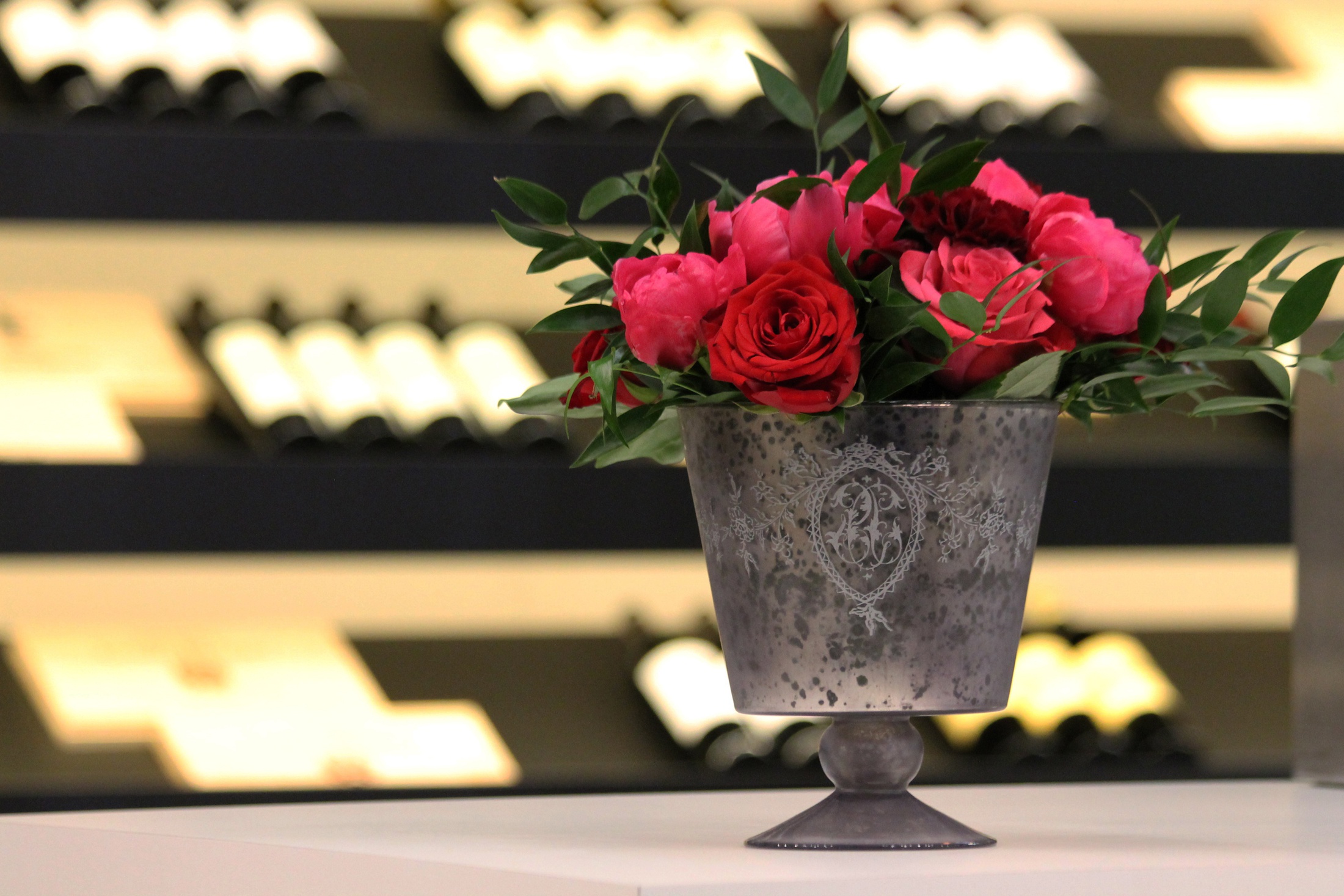 Download mobile wallpaper Flower, Rose, Leaf, Bouquet, Vase, Peony, Man Made for free.
