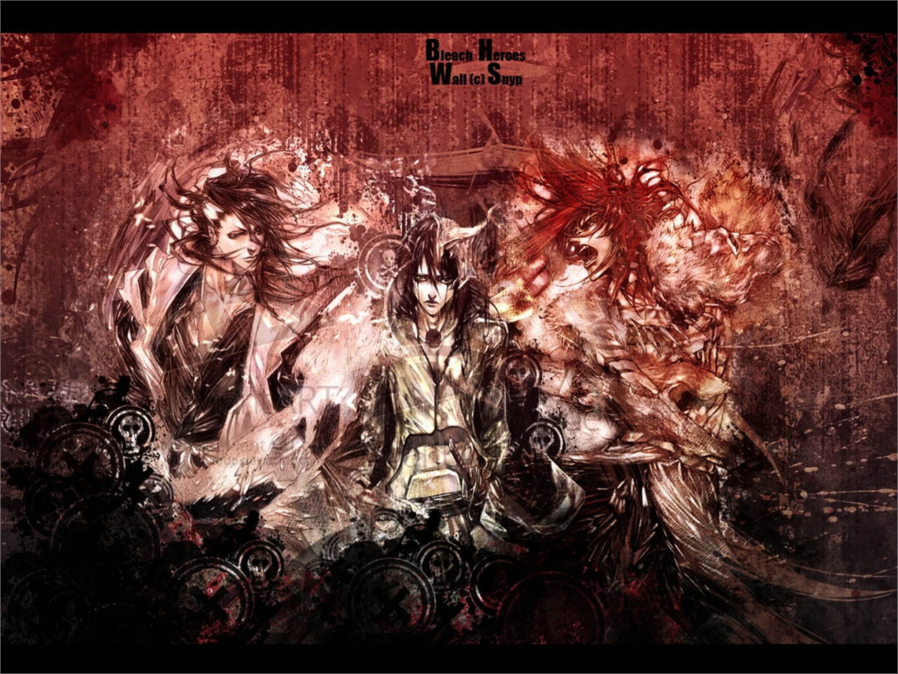 Free download wallpaper Anime, Bleach, Renji Abarai, Ulquiorra Cifer, Byakuya Kuchiki on your PC desktop