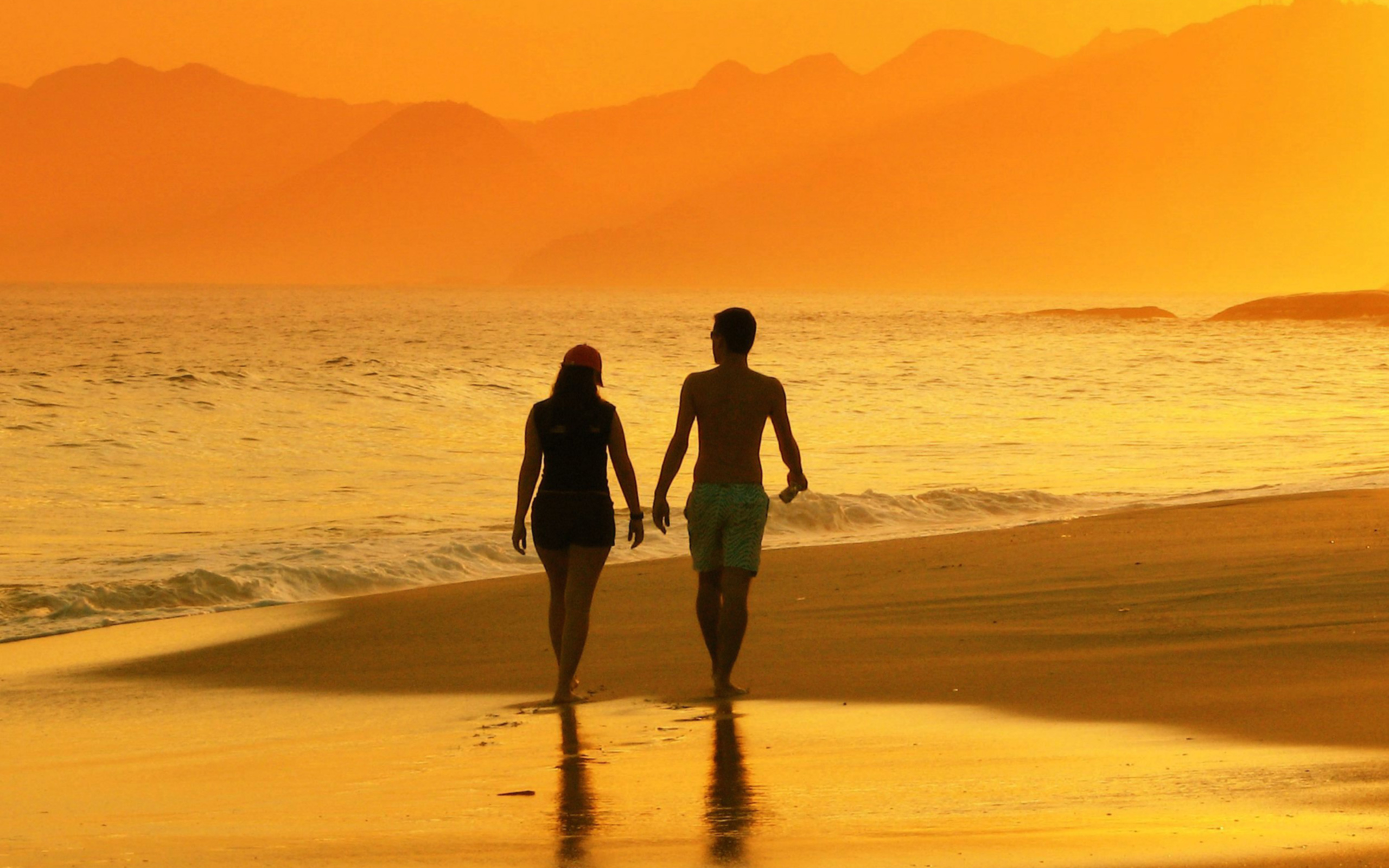 173357 скачать обои любовь, люди, океан, фотографии, пляж, оранжевый цвет) - заставки и картинки бесплатно