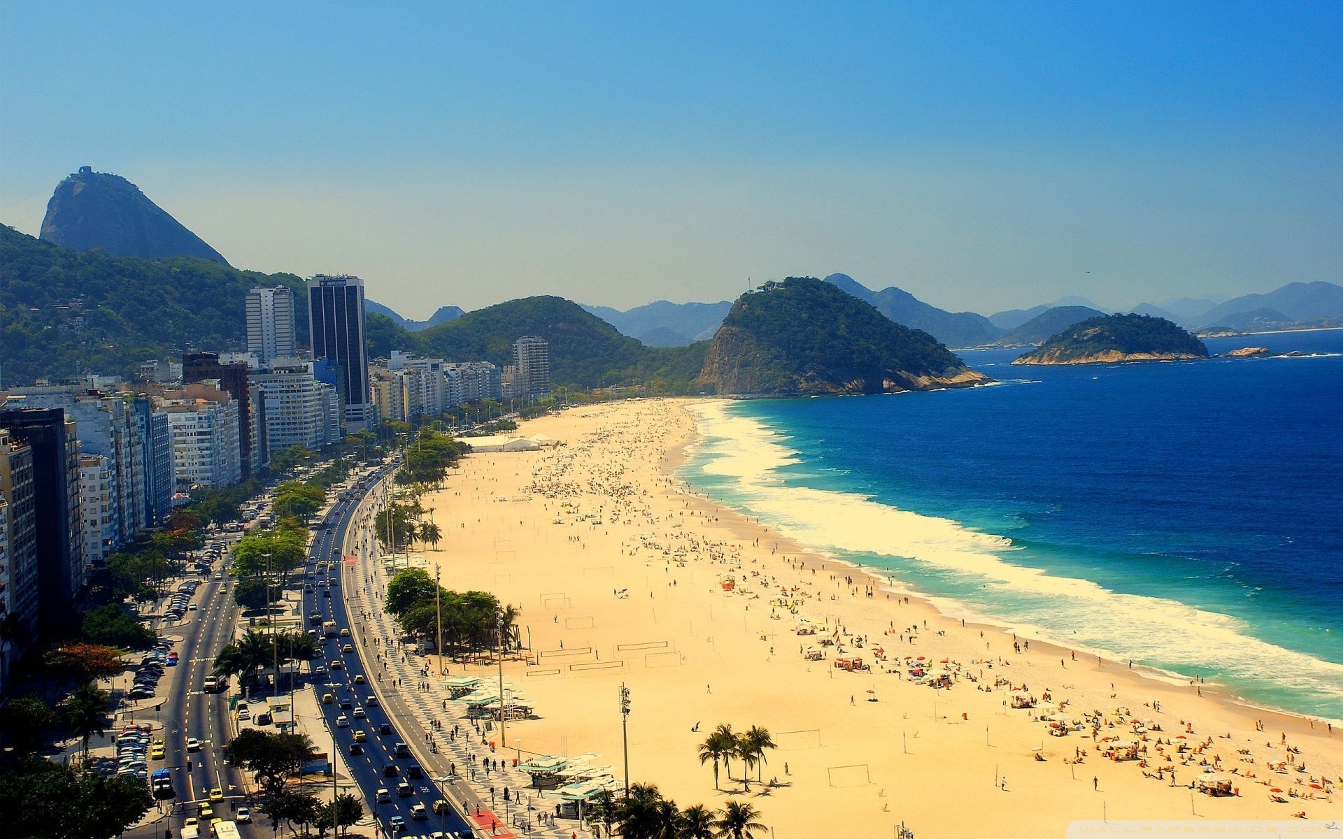 278757 Bild herunterladen brasilien, menschengemacht, rio de janeiro, strand, copacabana, städte - Hintergrundbilder und Bildschirmschoner kostenlos
