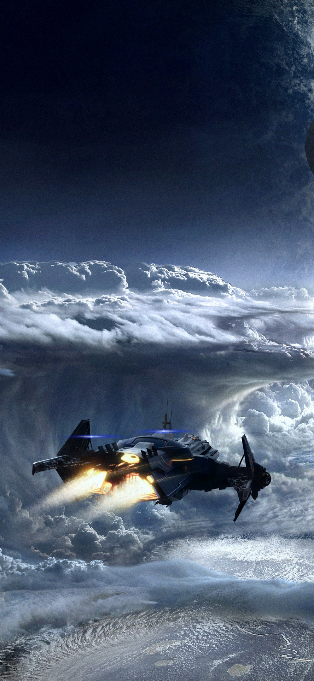 Download mobile wallpaper Spaceship, Cloud, Video Game, Star Citizen for free.