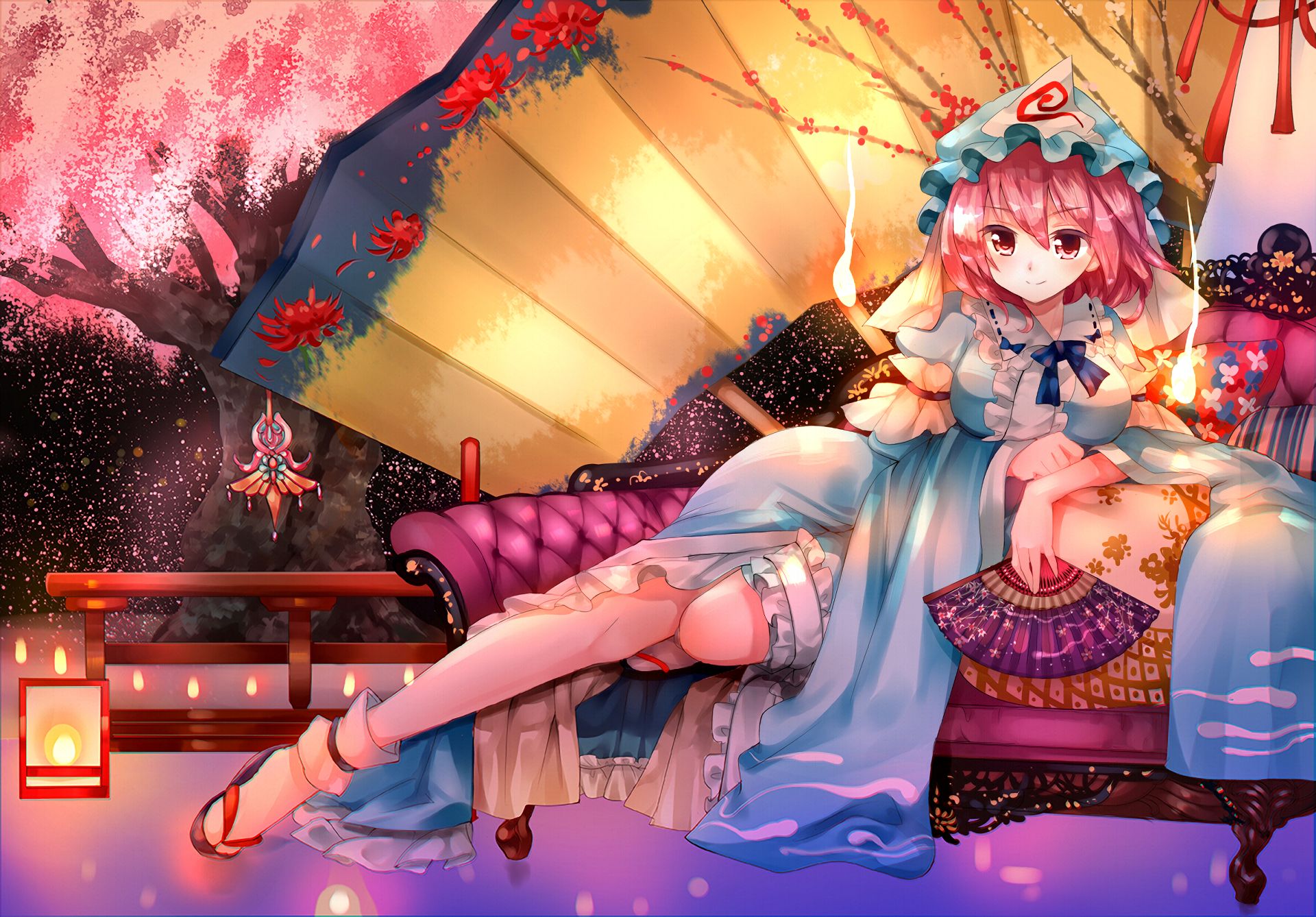 Free download wallpaper Anime, Touhou, Yuyuko Saigyouji on your PC desktop