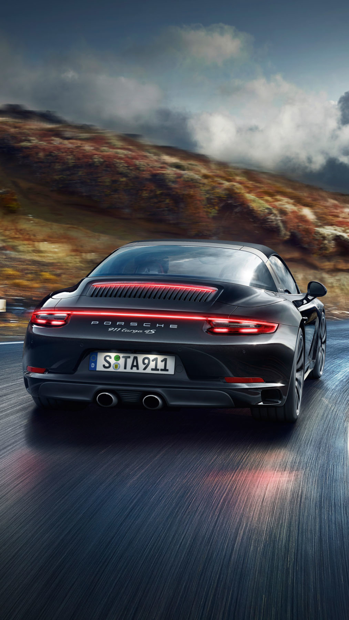 Download mobile wallpaper Porsche, Car, Porsche 911, Vehicle, Vehicles, Black Car, Porsche 911 Targa for free.