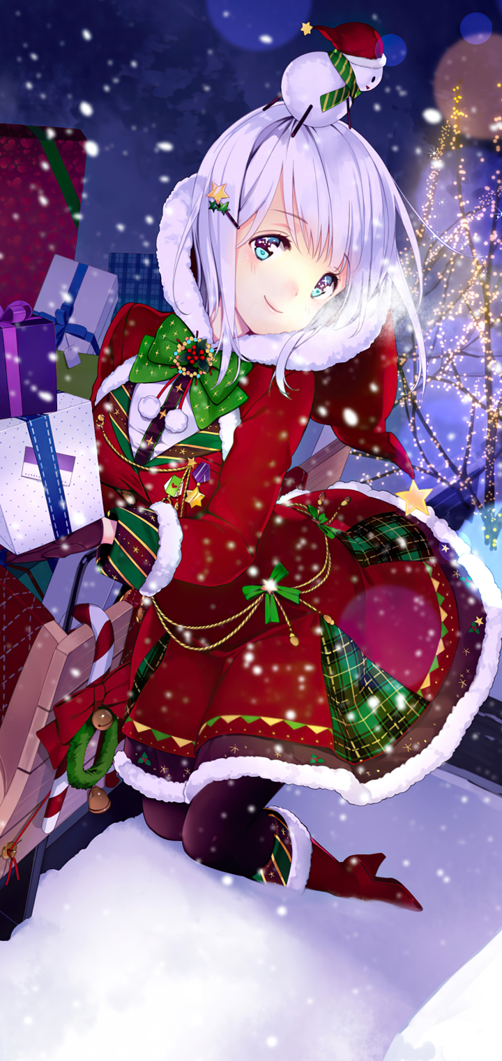 Download mobile wallpaper Anime, Christmas, Original for free.