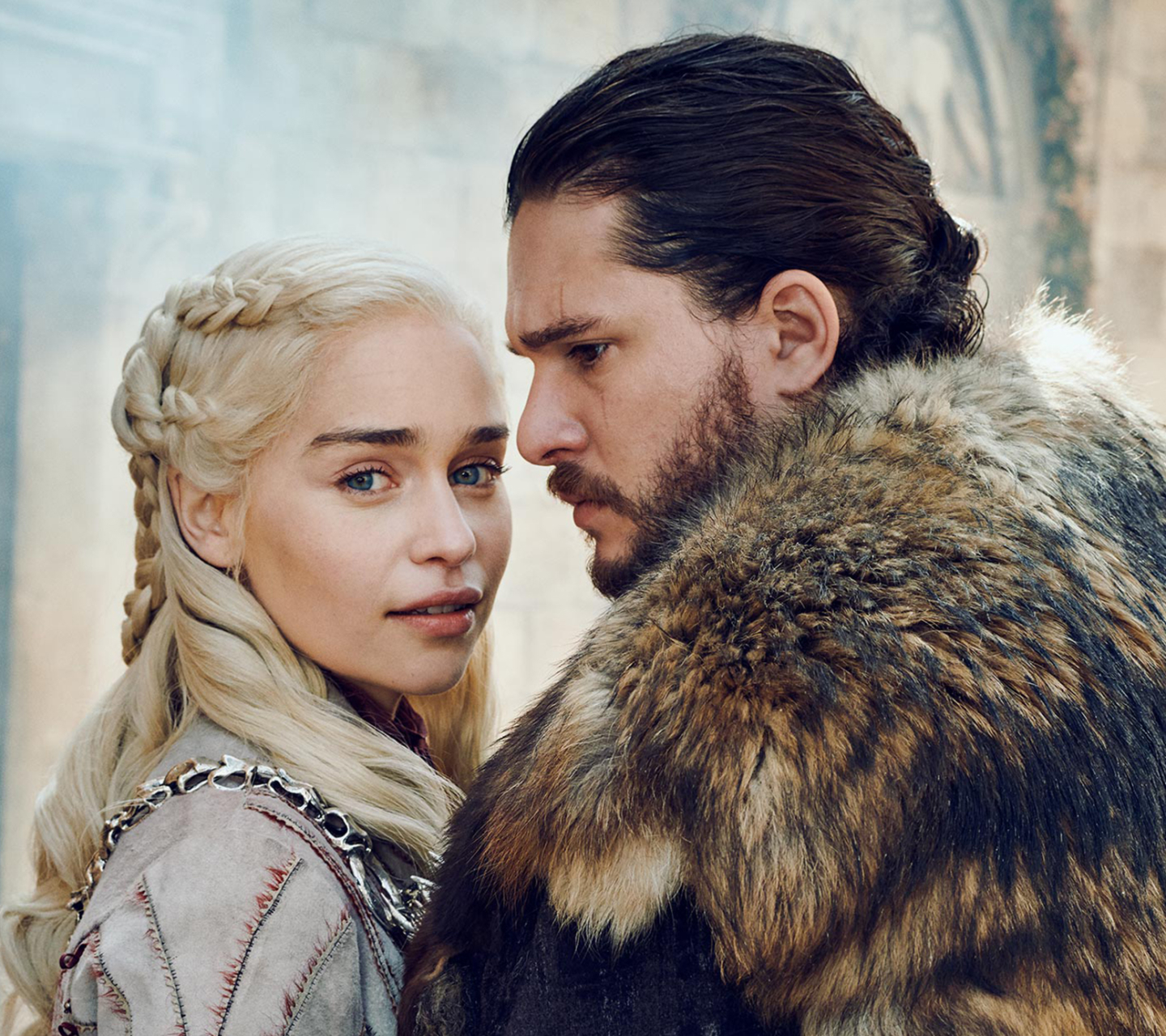 Download mobile wallpaper Game Of Thrones, Tv Show, Kit Harington, Jon Snow, Daenerys Targaryen, Emilia Clarke for free.
