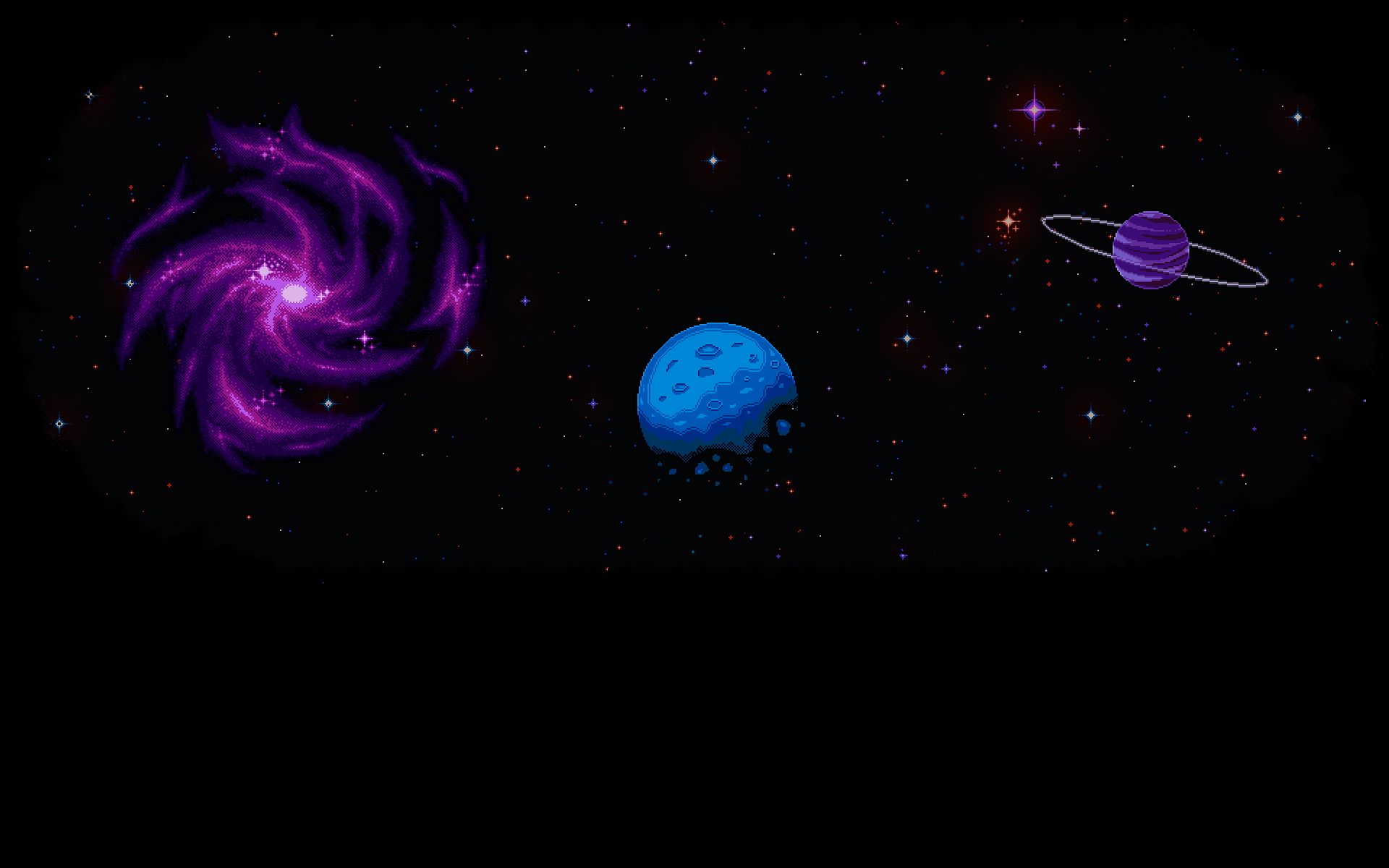 Free download wallpaper Stars, Galaxy, Space, Planet, Artistic, Pixel Art on your PC desktop
