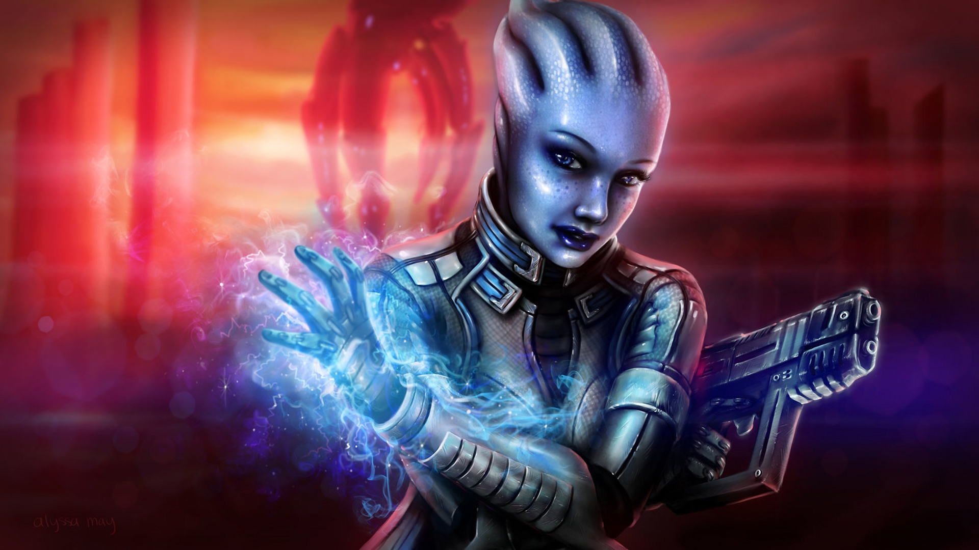 Free download wallpaper Mass Effect, Video Game, Liara T'soni on your PC desktop