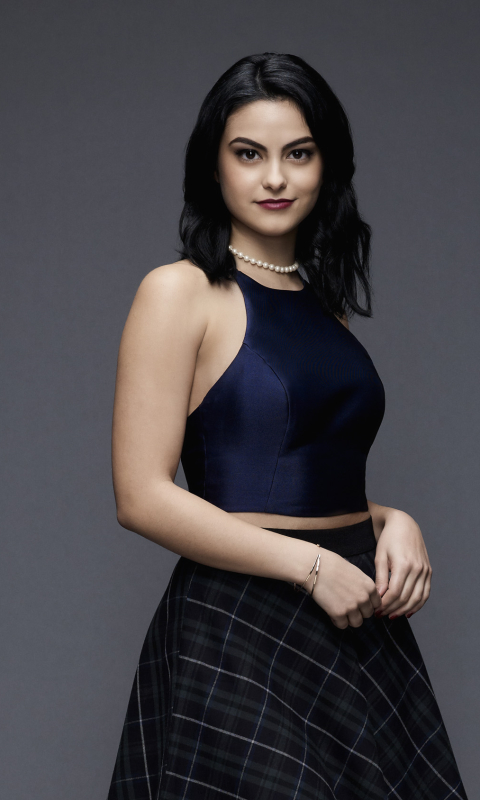 Handy-Wallpaper Brünette, Braune Augen, Berühmtheiten, Darstellerin, Lippenstift, Brasilianisch, Camila Mendes kostenlos herunterladen.