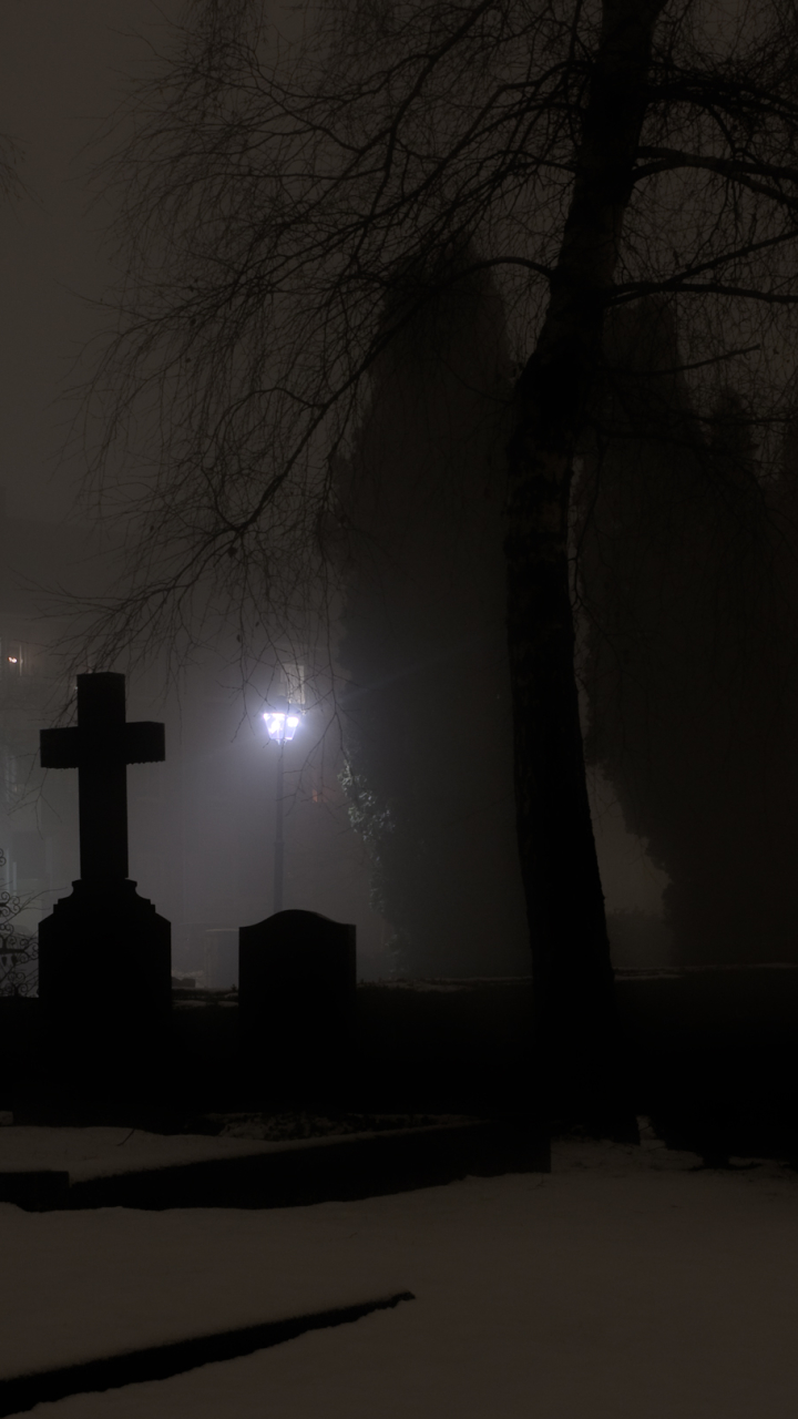 Download mobile wallpaper Dark, Cemetery for free.