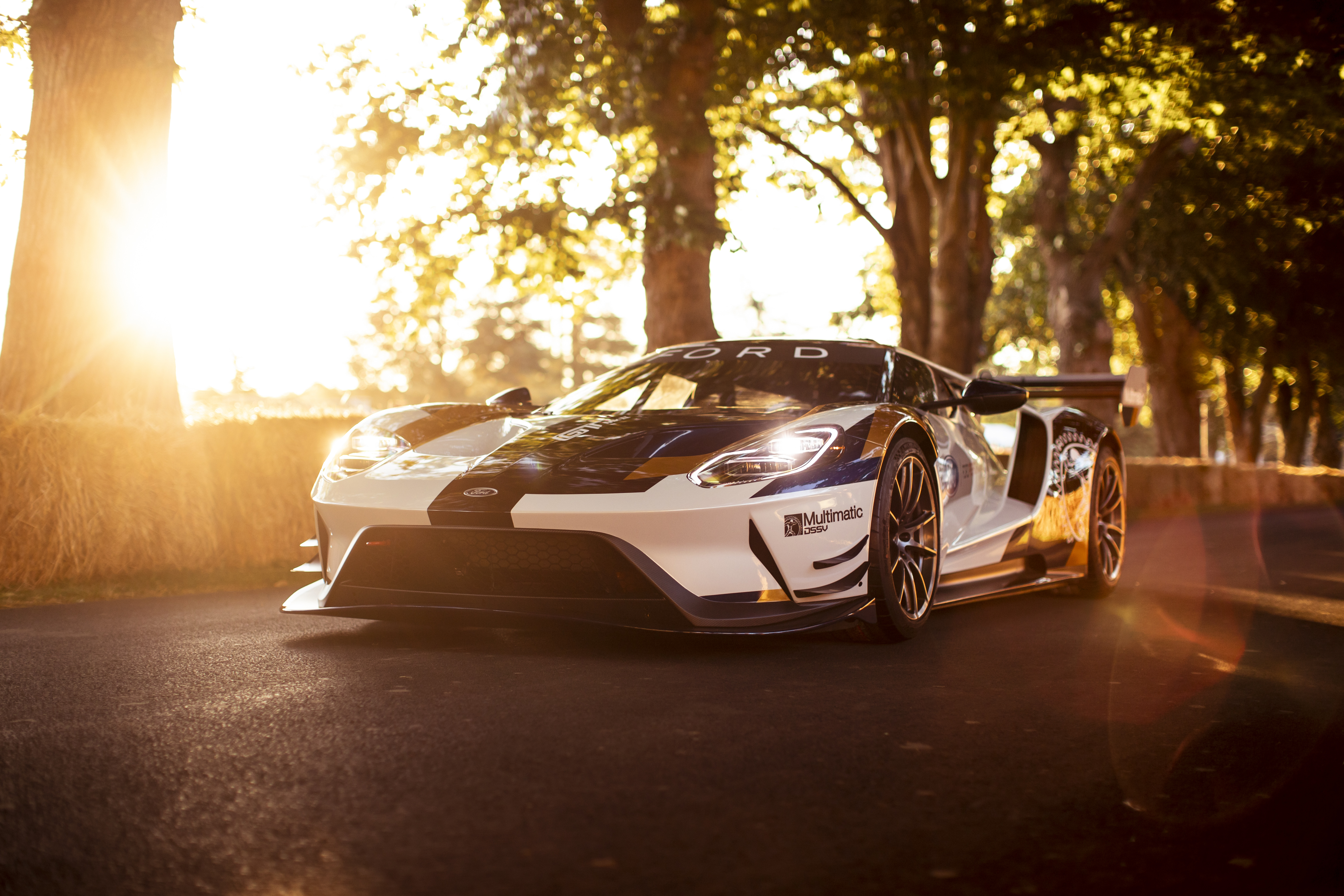 Download mobile wallpaper Ford, Car, Ford Gt, Race Car, Vehicles, White Car, Ford Gt Mk Ii for free.