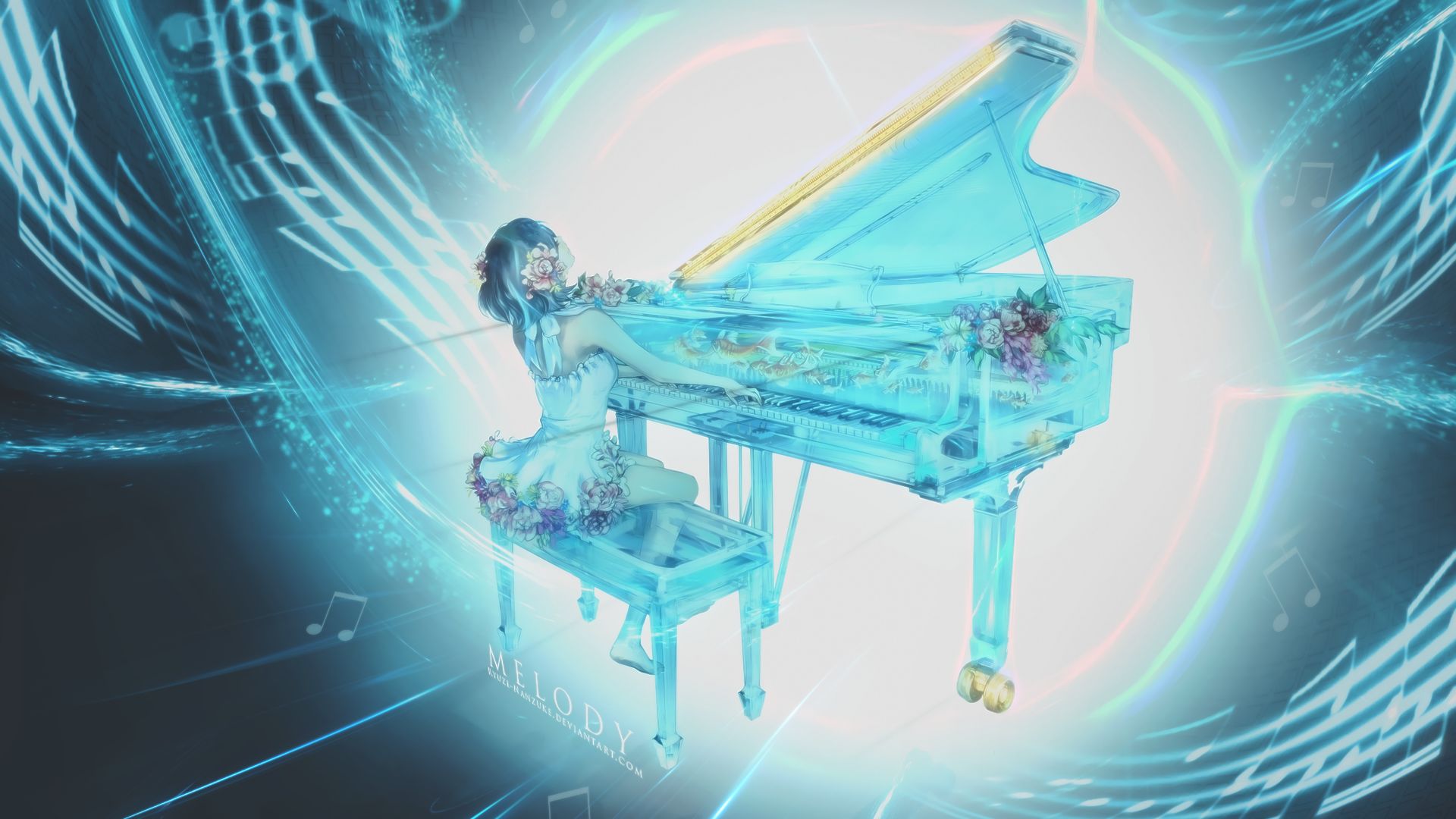 Free download wallpaper Music, Anime, Piano on your PC desktop