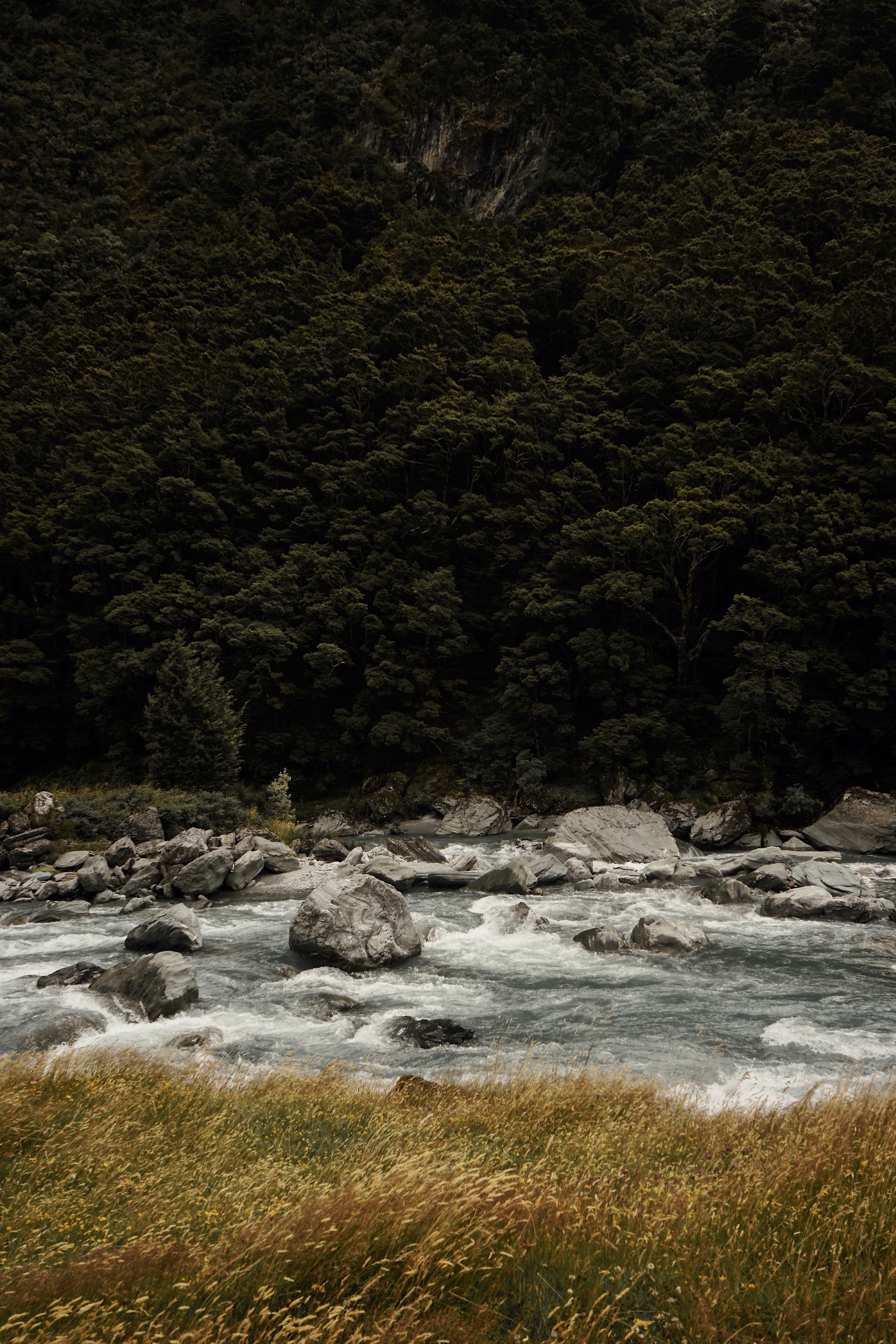 Free download wallpaper Nature, Rivers, Trees, Grass, Stones, Flow on your PC desktop
