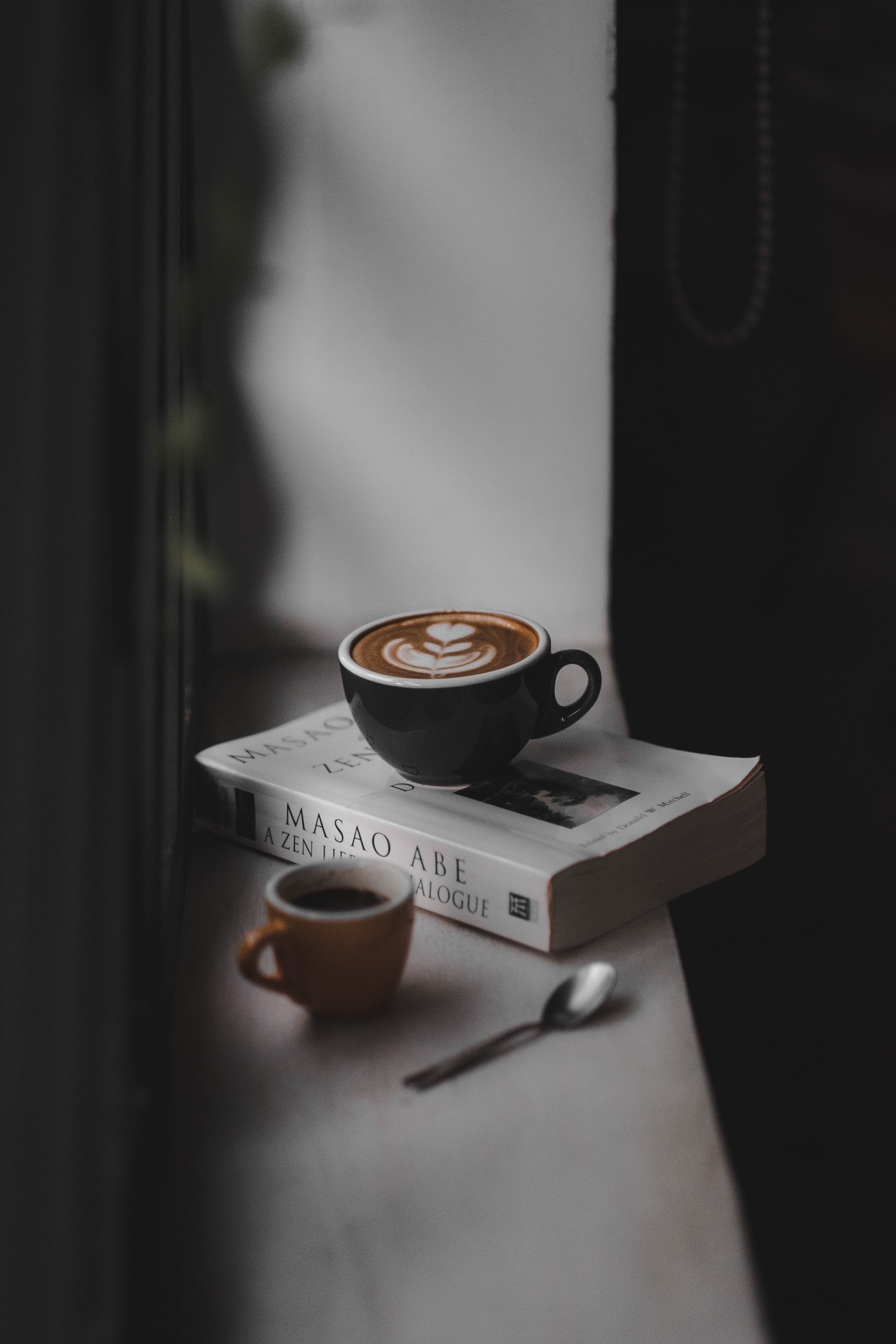 coffee, reading, coziness, book, comfort, window sill, windowsill, food