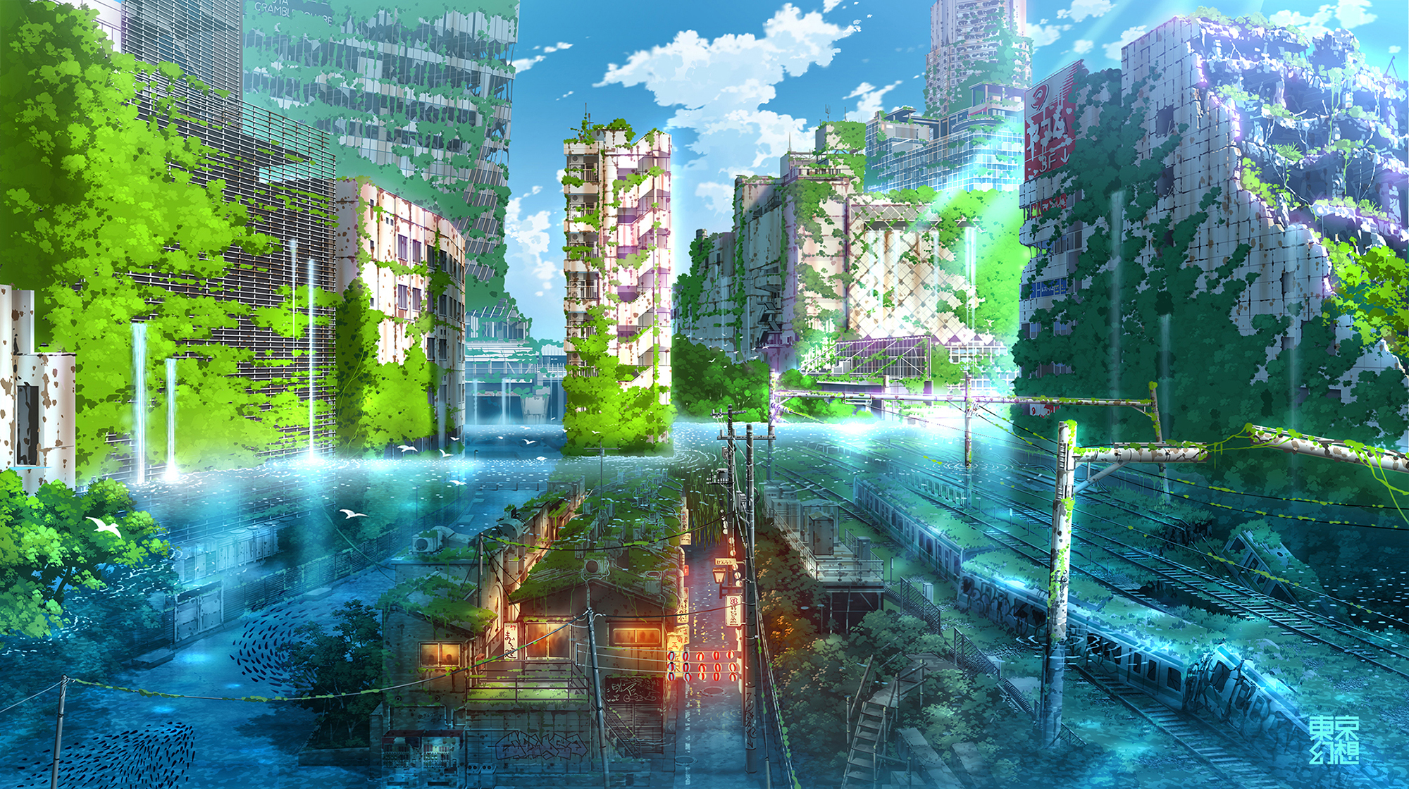 Download mobile wallpaper City, Building, Sci Fi, Underwater, Ruin, Post Apocalyptic for free.
