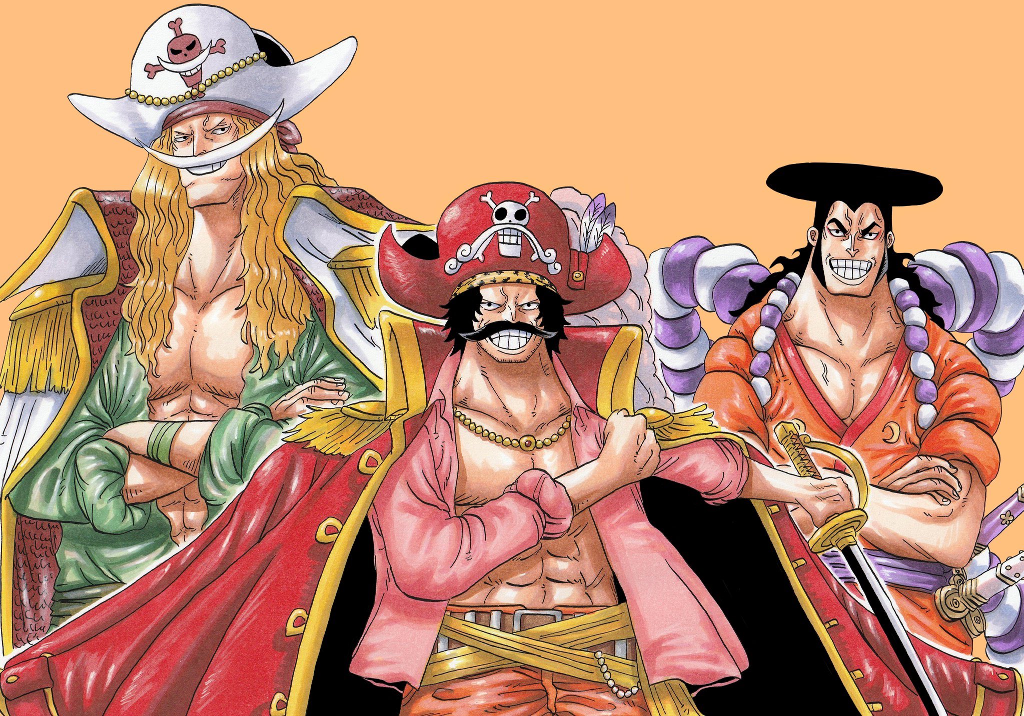 Download mobile wallpaper Anime, One Piece, Edward Newgate, Gol D Roger, Kozuki Oden for free.