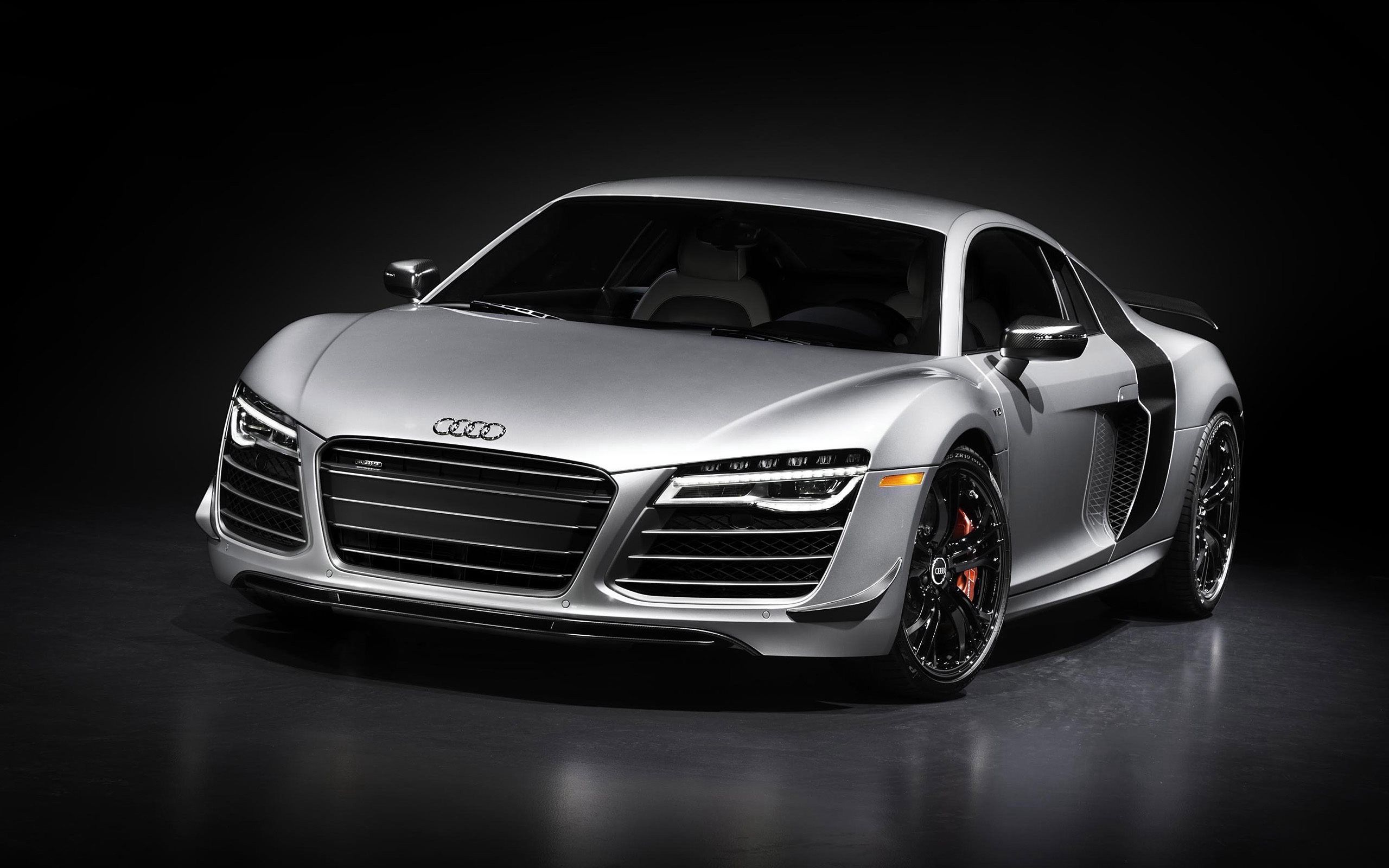 cars, front view, silver, silvery, audi r8