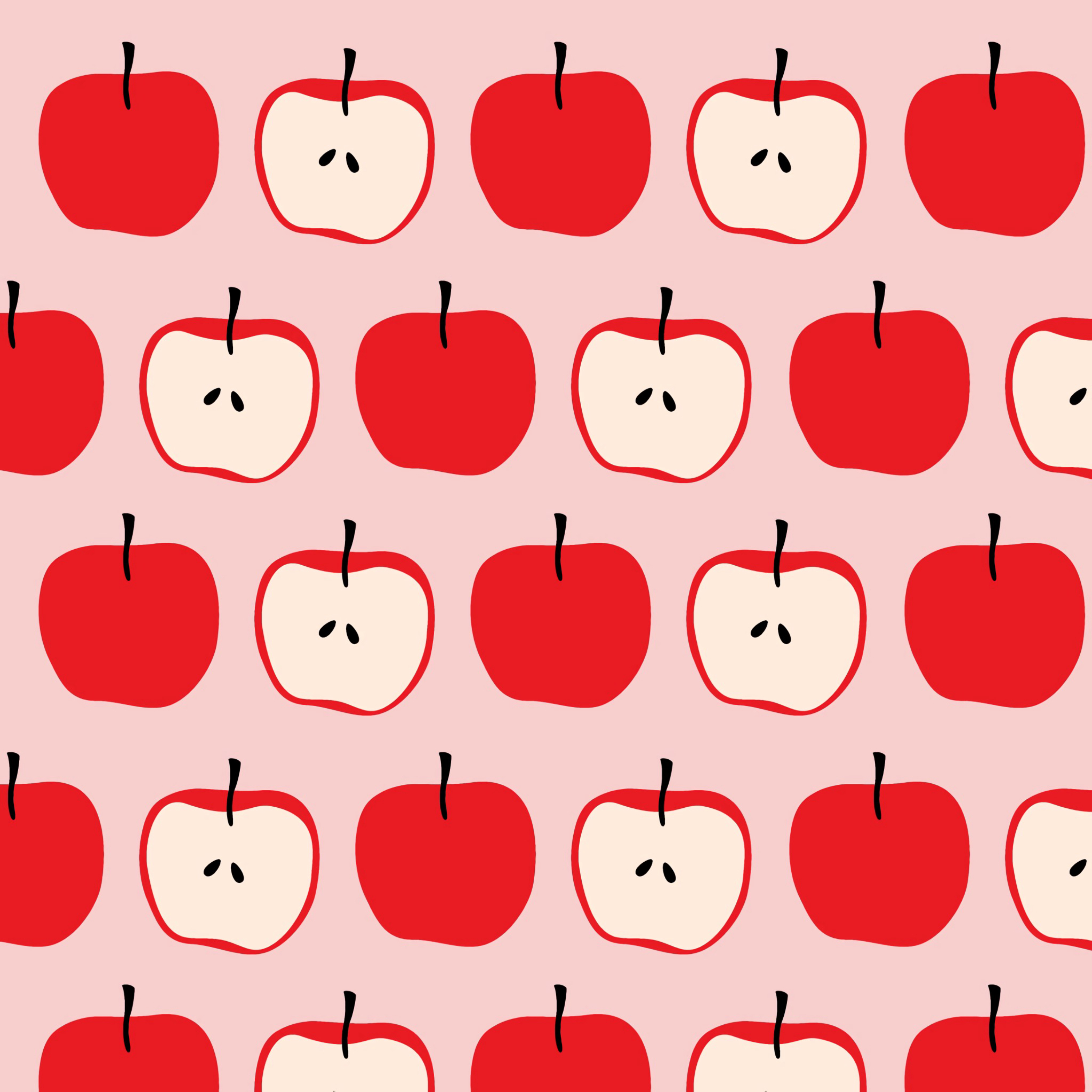 143061 завантажити картинку текстури, фрукти, яблука, червоний, візерунок, патерн, половинки, весь, цілі - шпалери і заставки безкоштовно