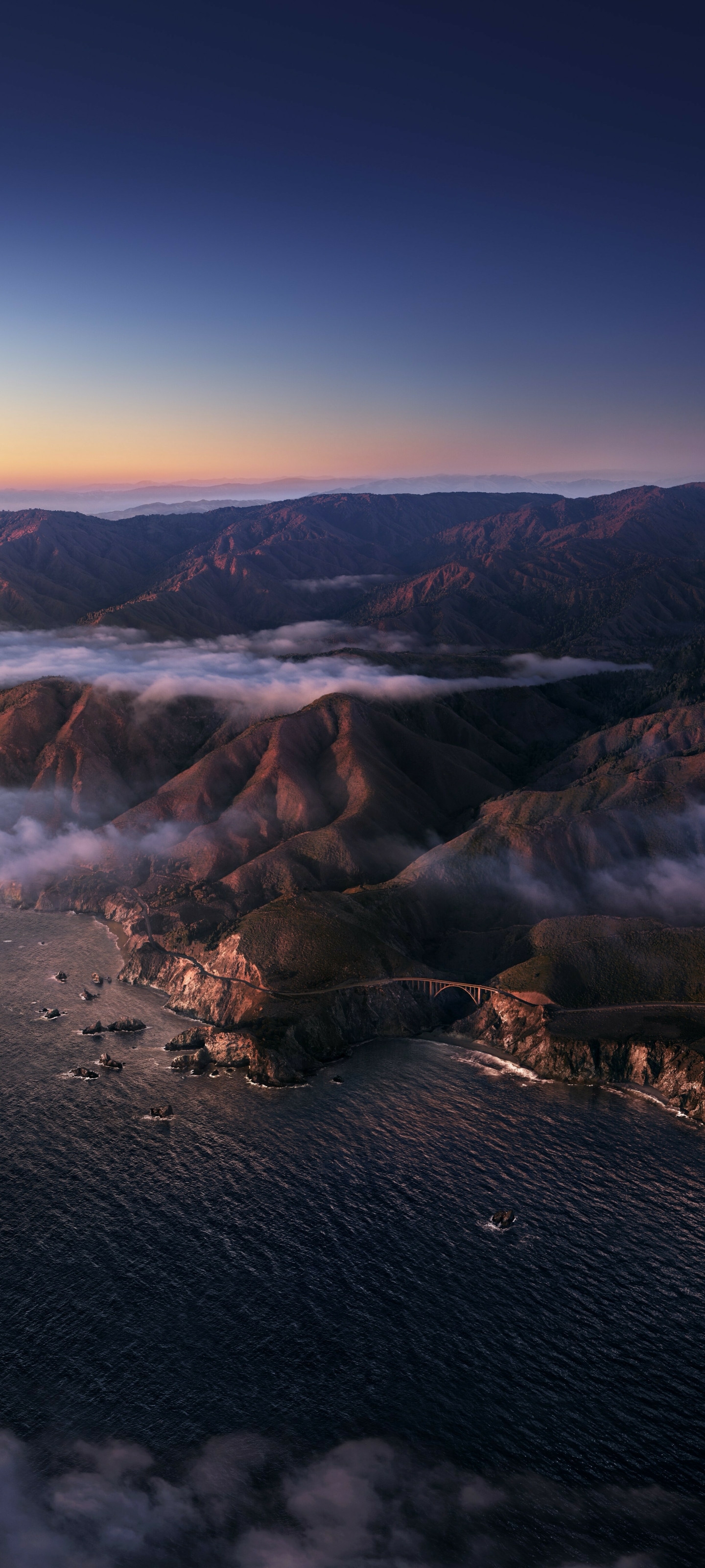 Download mobile wallpaper Landscape, Mountain, Earth, Coastline, Aerial, Big Sur for free.