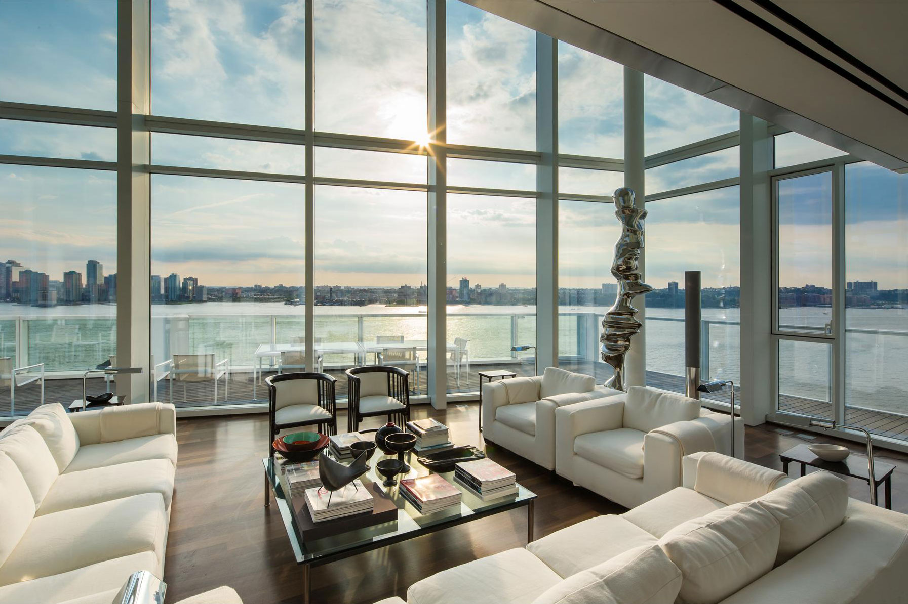 penthouse, window, man made, room, new york, white