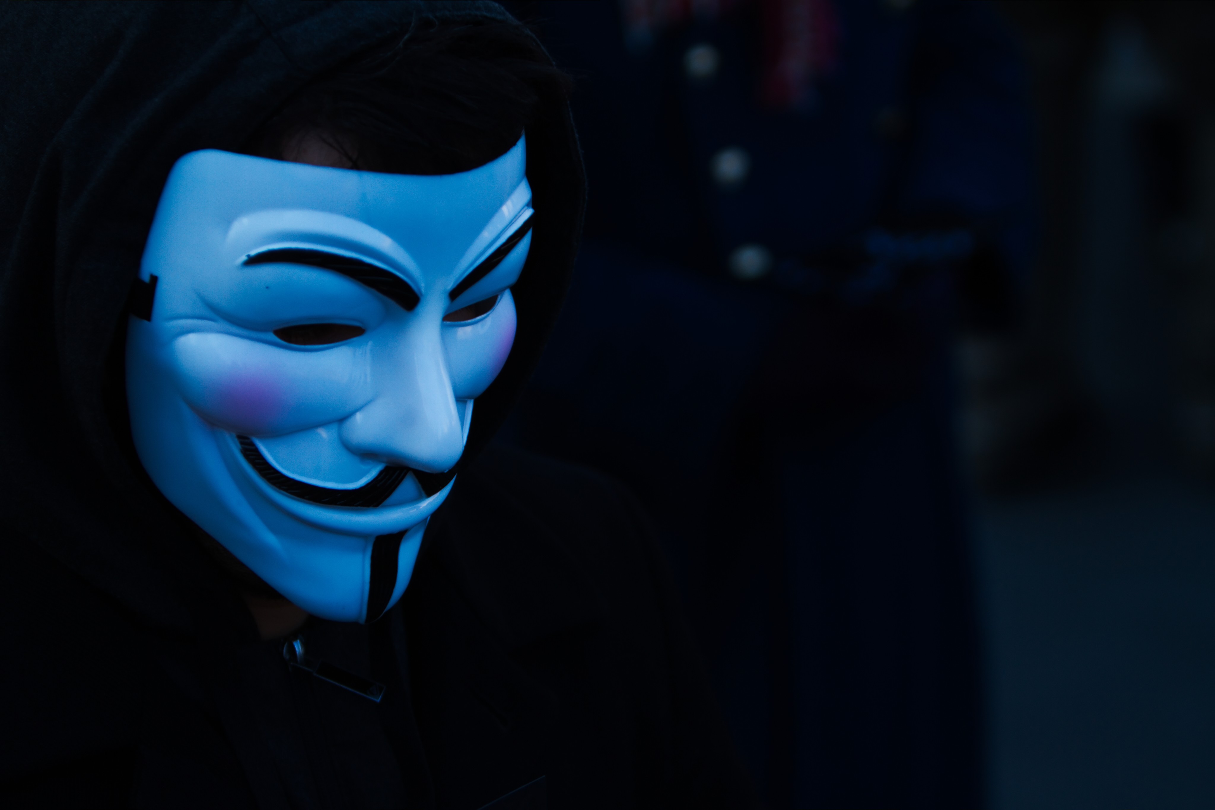 face, hood, anonymous, dark, mask 8K