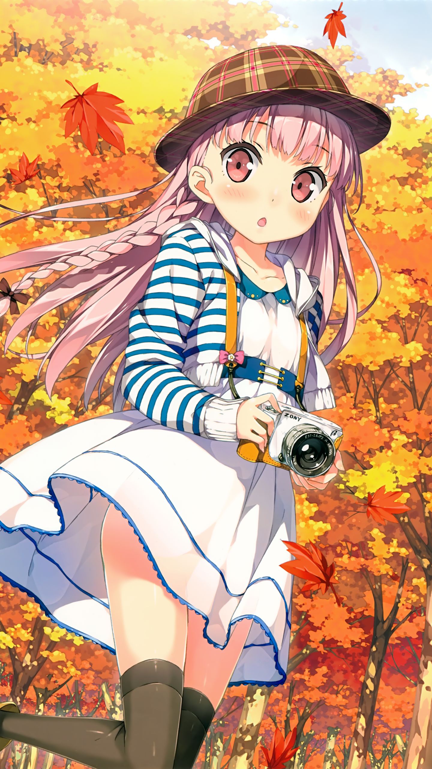 Download mobile wallpaper Anime, Fall, Original, 5 Nenme No Houkago for free.