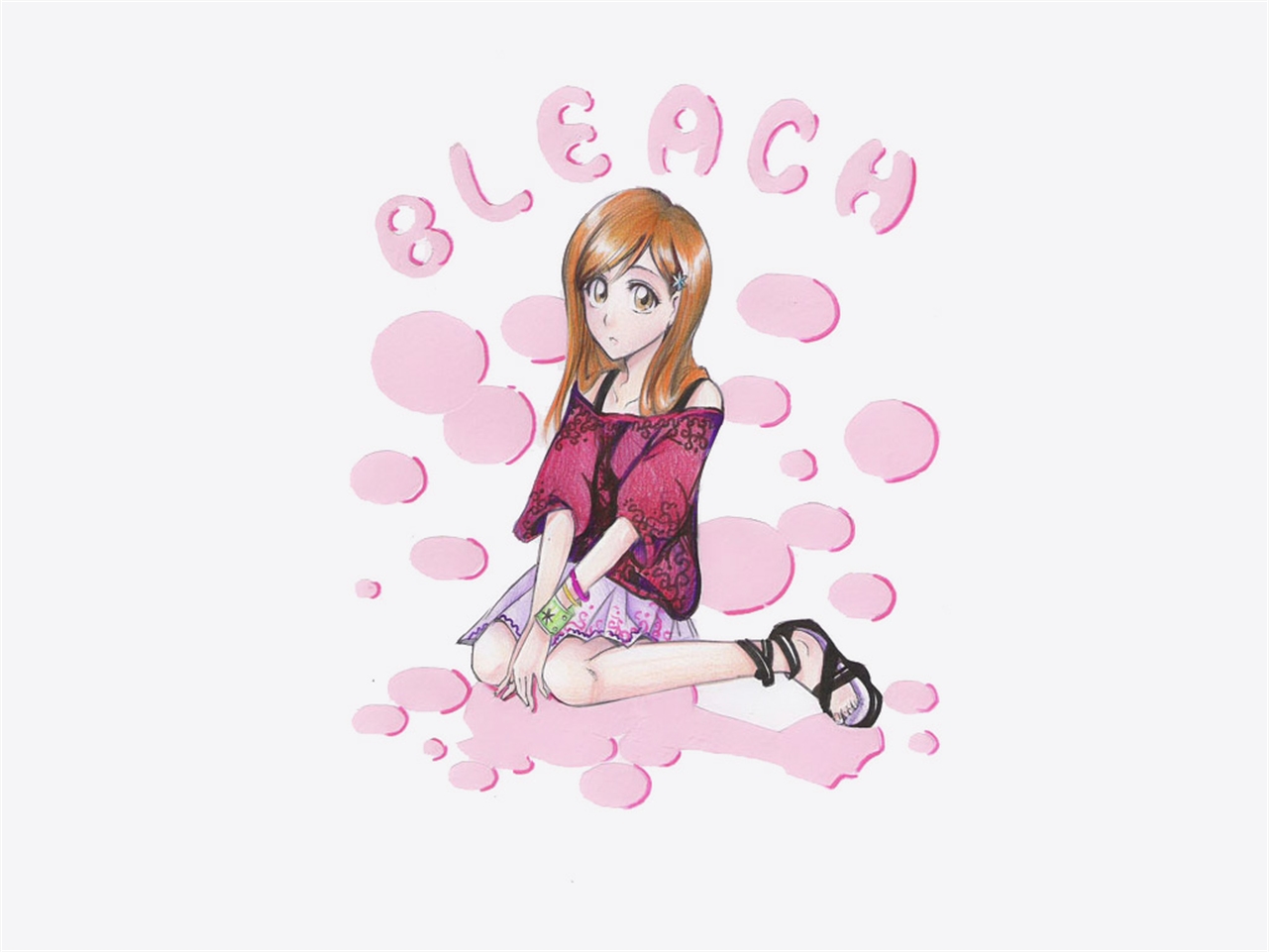 Handy-Wallpaper Bleach, Animes, Orihime Inoue kostenlos herunterladen.