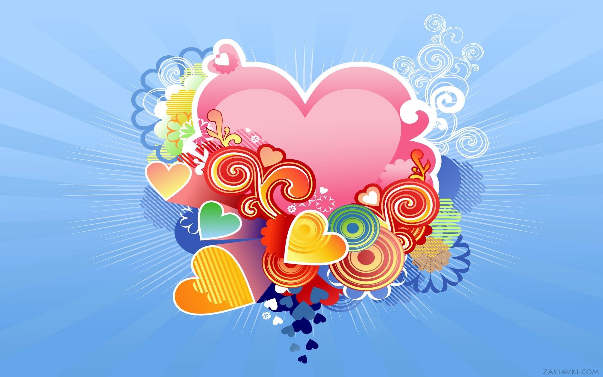 4172 скачать обои день святого валентина (valentine's day), сердца, любовь, рисунки - заставки и картинки бесплатно