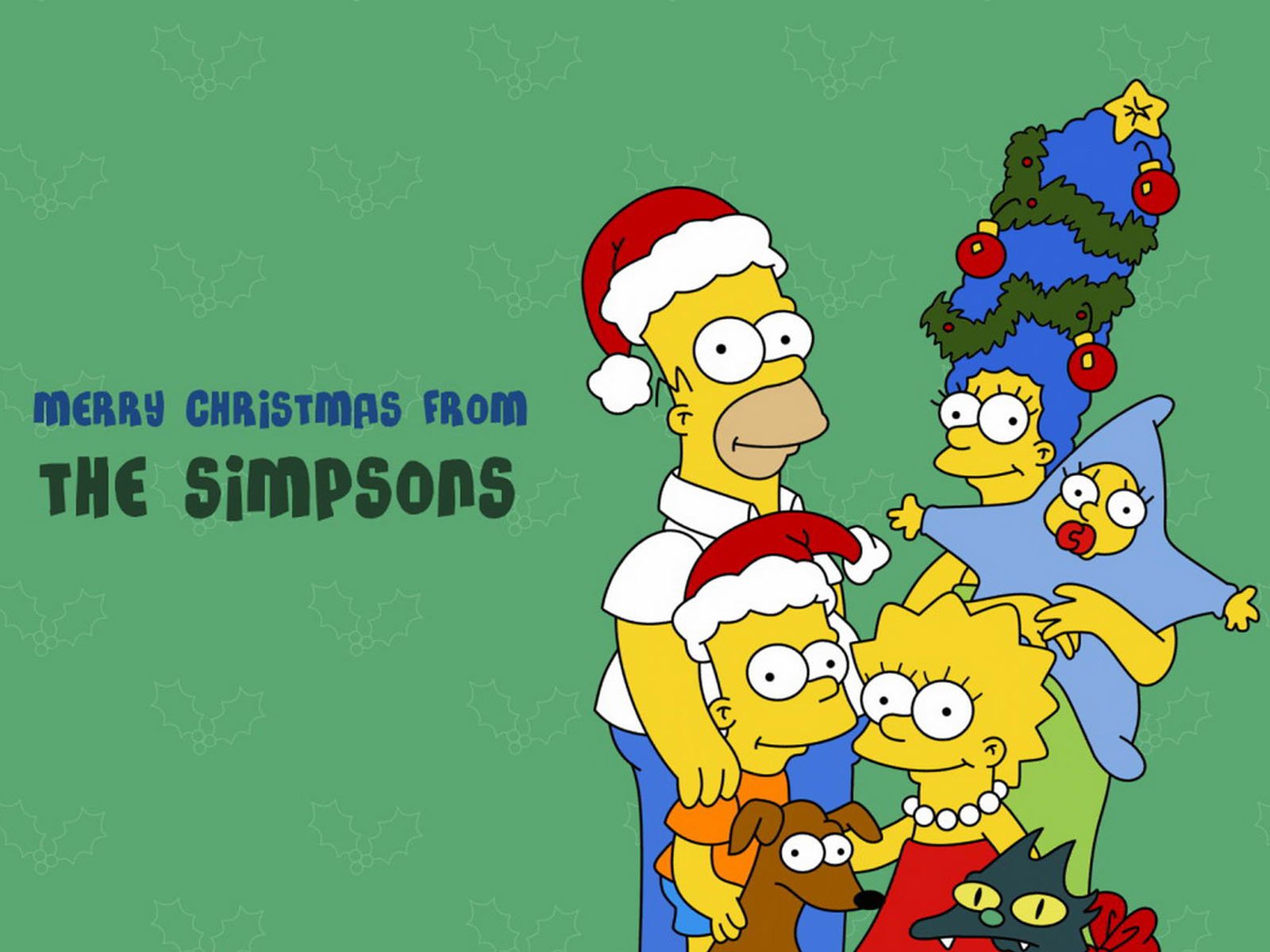 Скачать картинку Рождество, Праздничные, Барт Симпсон, Лиза Симпсон, Симпсоны, Гомер Симпсон, Мэгги Симпсон, Мардж Симпсон в телефон бесплатно.
