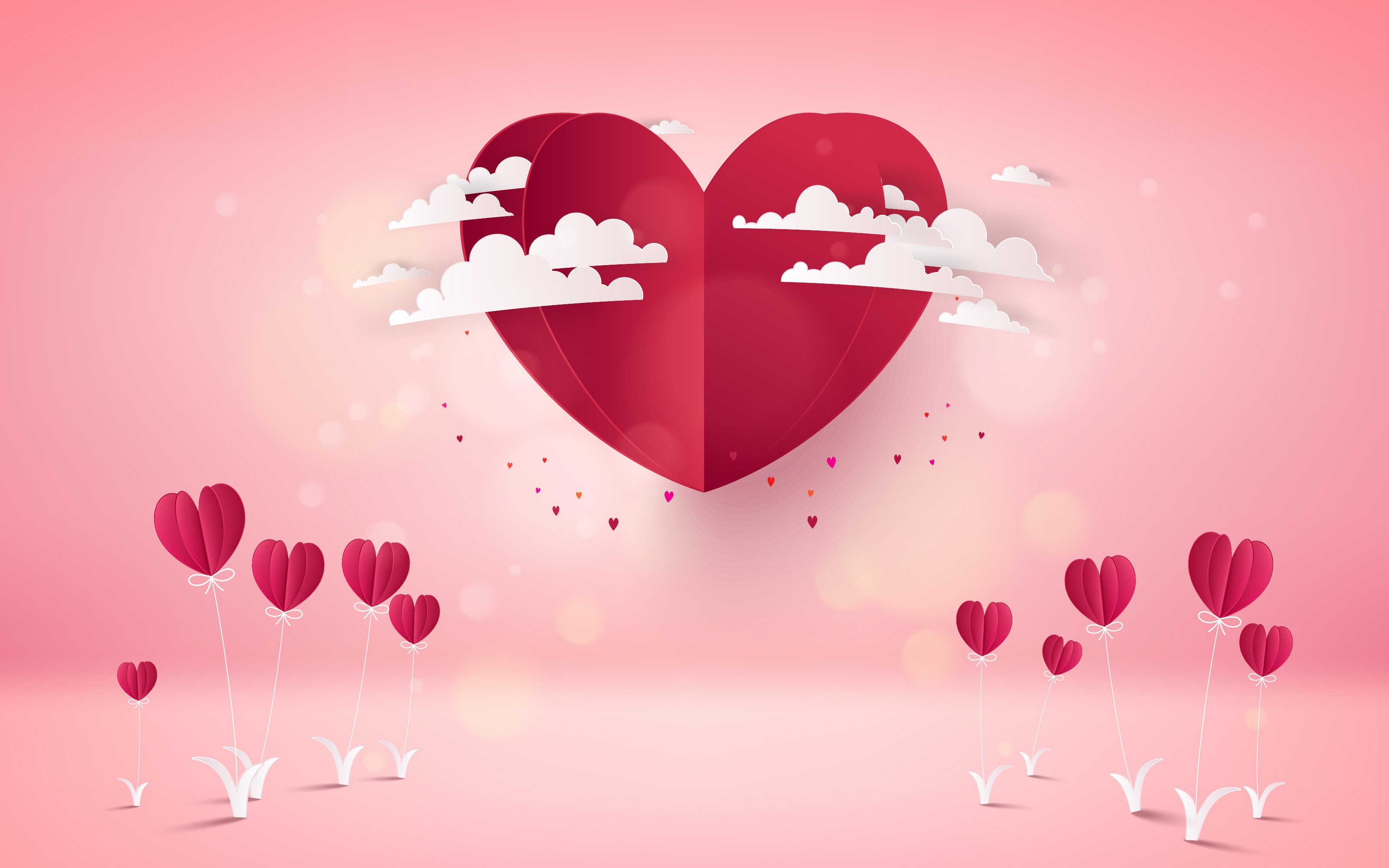 Free download wallpaper Pink, Love, Heart, Artistic on your PC desktop