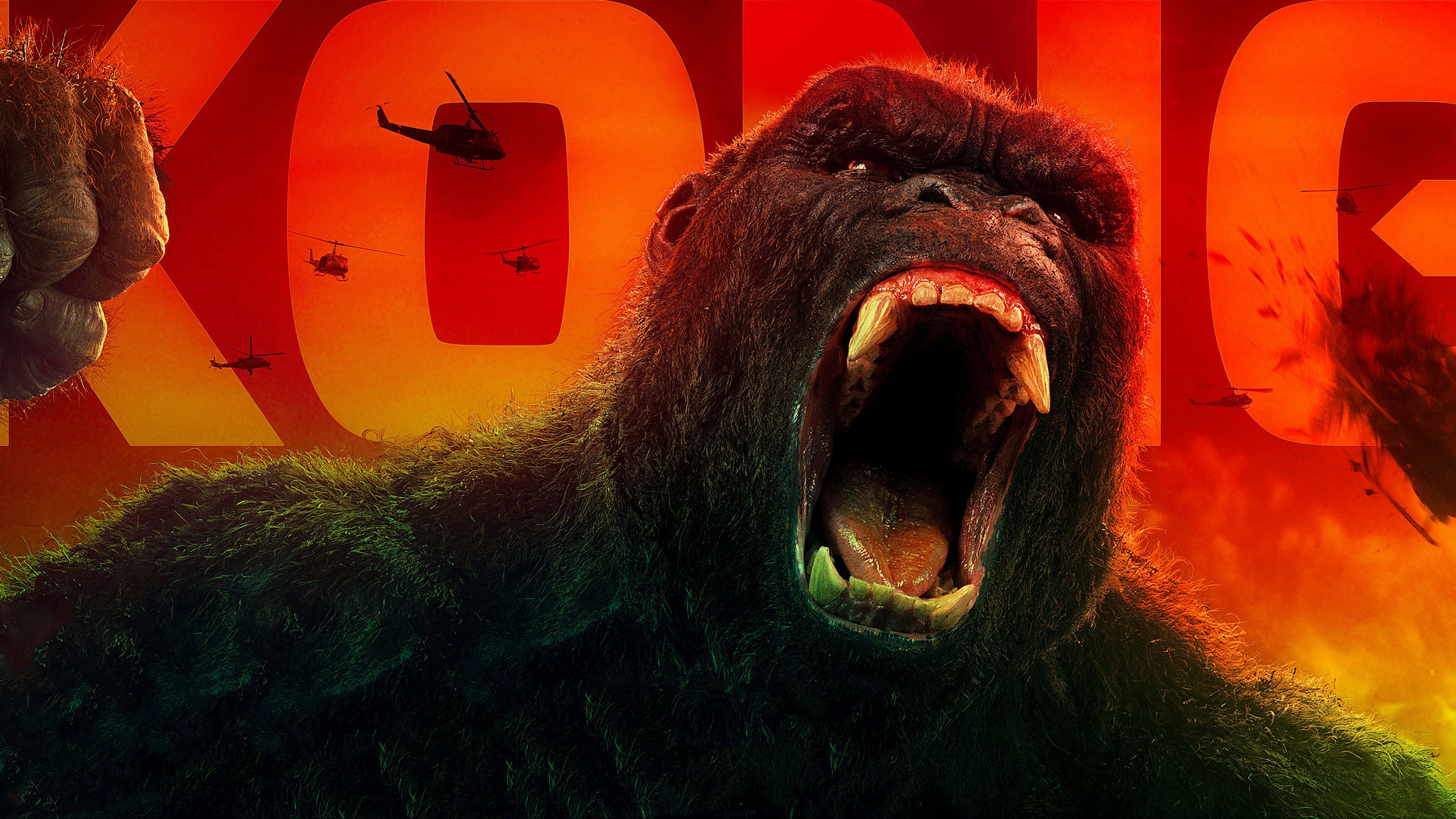 811171 скачать обои горилла, конг: остров черепа, кино - заставки и картинки бесплатно