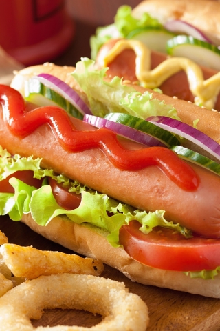 Handy-Wallpaper Nahrungsmittel, Hotdog kostenlos herunterladen.