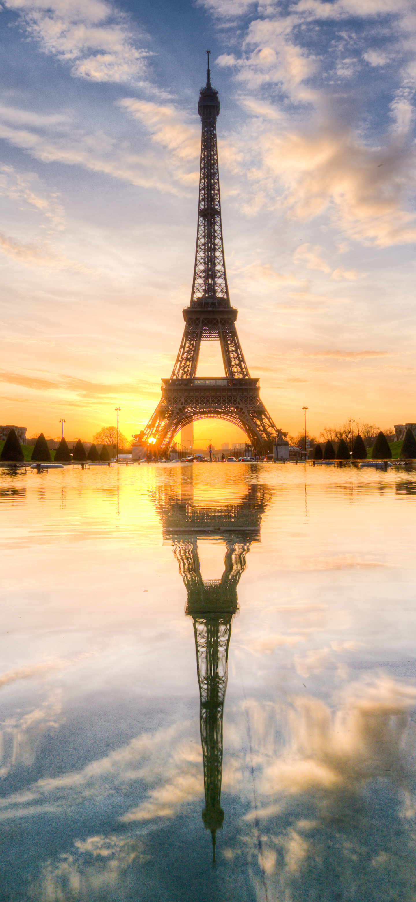 Téléchargez gratuitement l'image Paris, Tour Eiffel, Réflexion, Lever Du Soleil, Monument, Les Monuments, Construction Humaine, Lever De Soleil, Réflection sur le bureau de votre PC
