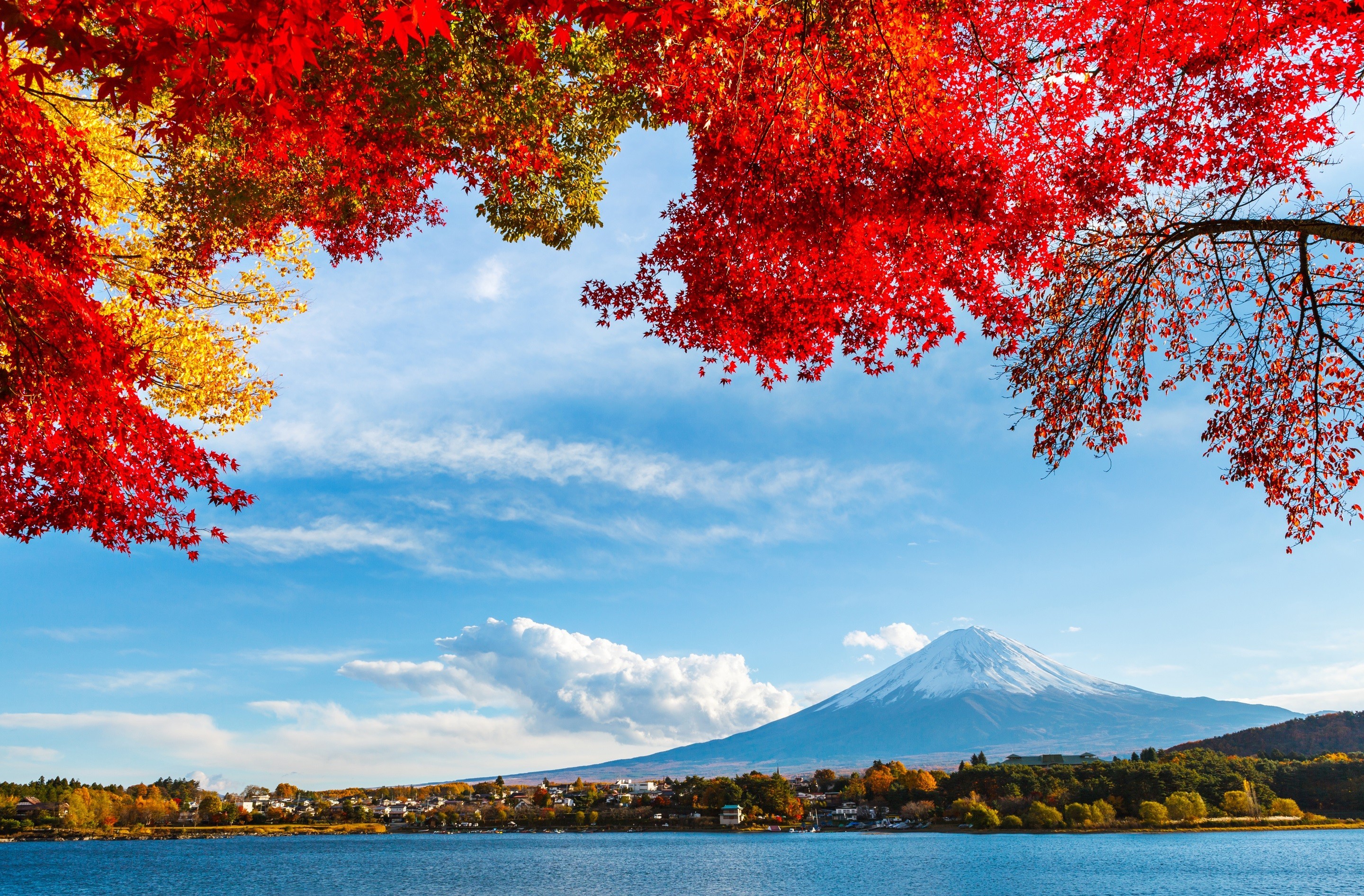 japan, volcano, earth, mount fuji, fall, volcanoes