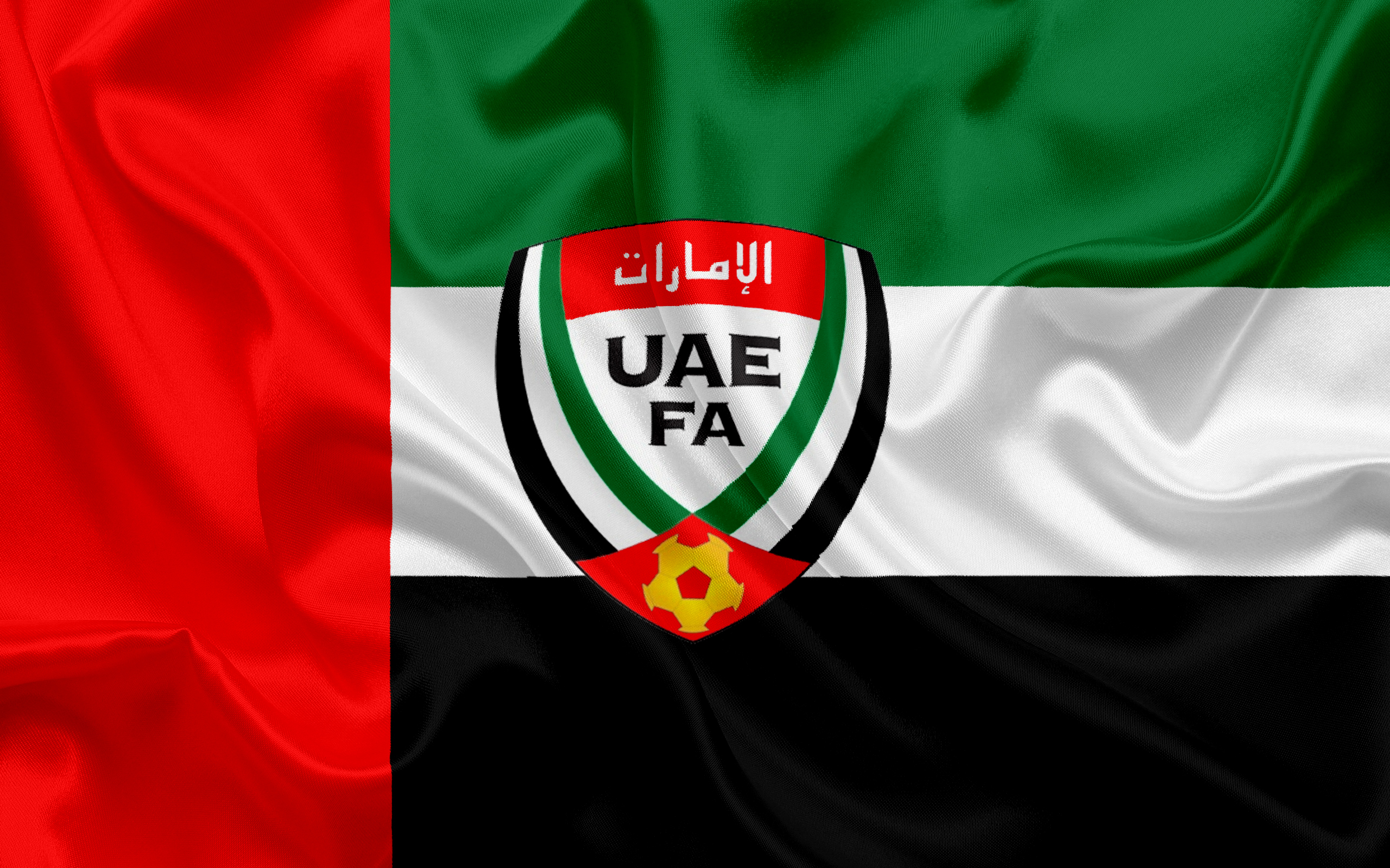 Скачать обои бесплатно Футбол, Эмблема, Футбольный, Объединённые Арабские Эмираты, Виды Спорта, Лого, Национальная Футбольная Команда Объединенных Арабских Эмиратов картинка на рабочий стол ПК