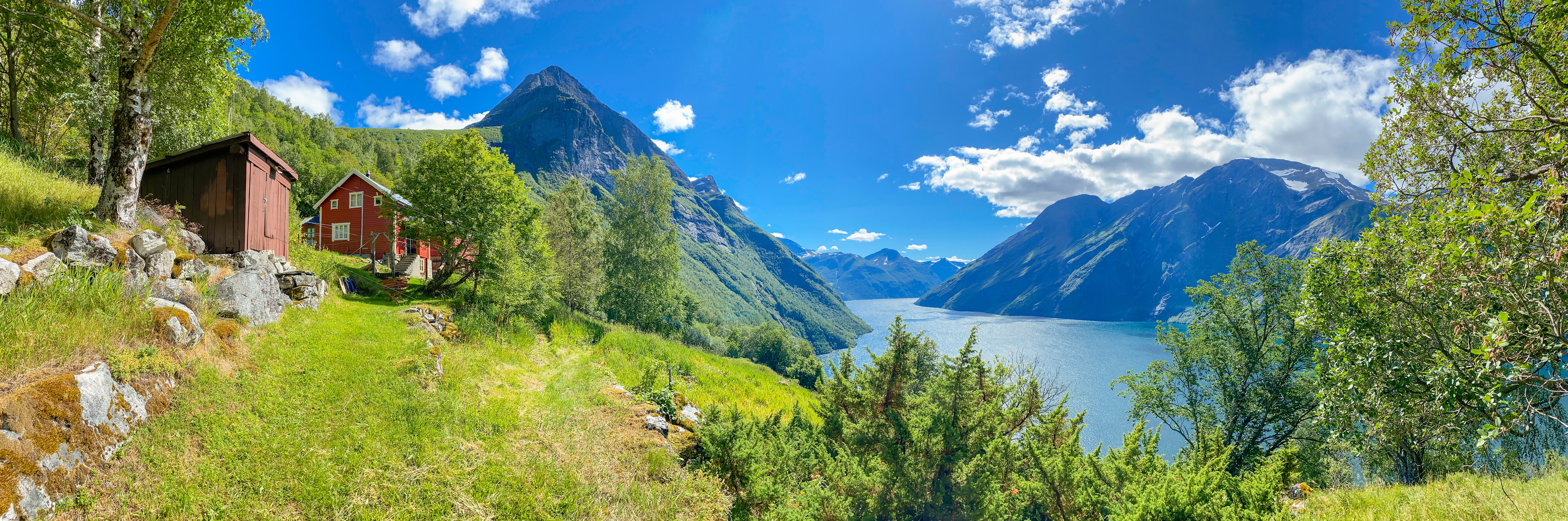 Laden Sie das Landschaft, Haus, Gebirge, Norwegen, Fotografie, Scheune, Fjord-Bild kostenlos auf Ihren PC-Desktop herunter