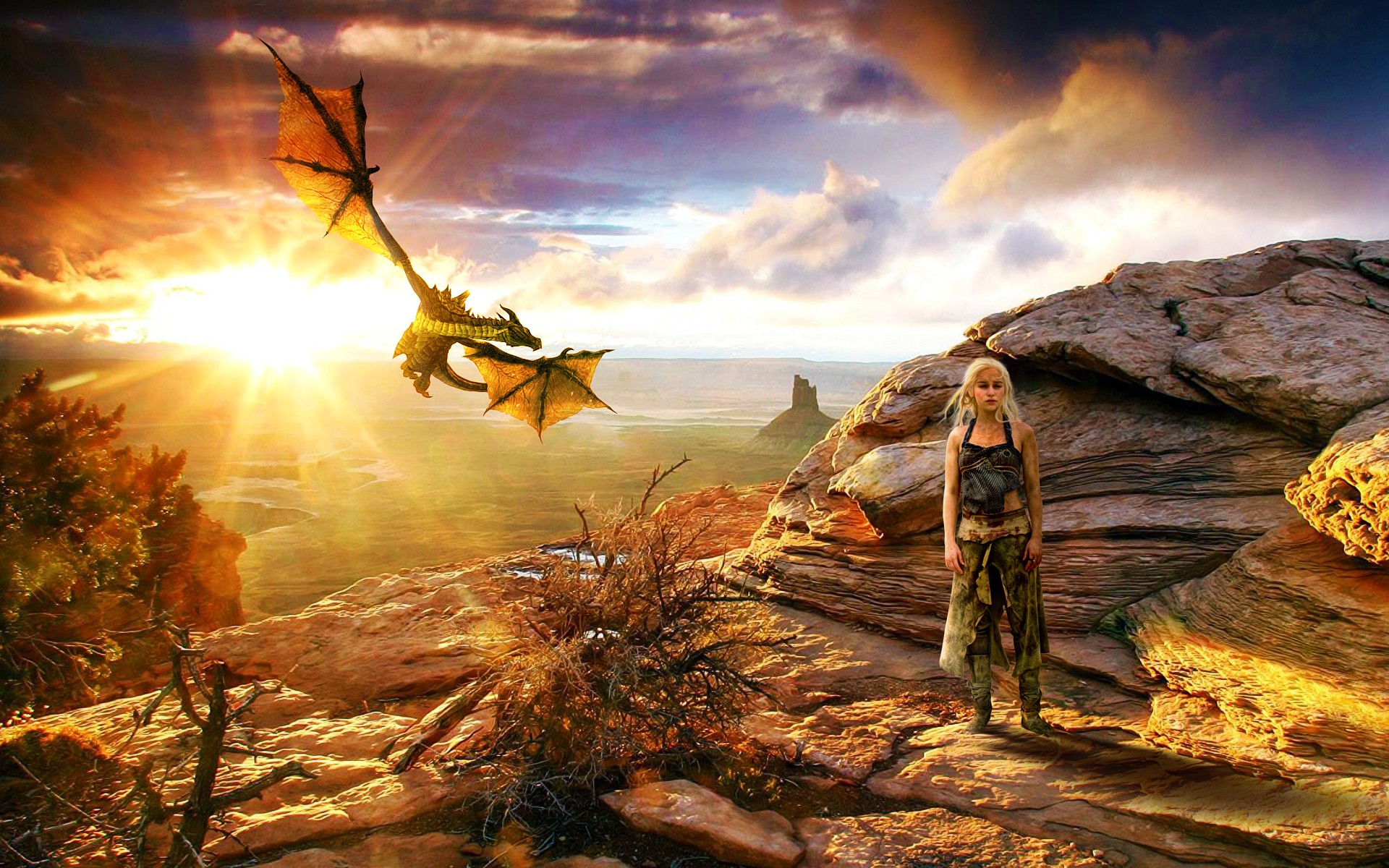 daenerys targaryen, game of thrones, emilia clarke, tv show, dragon