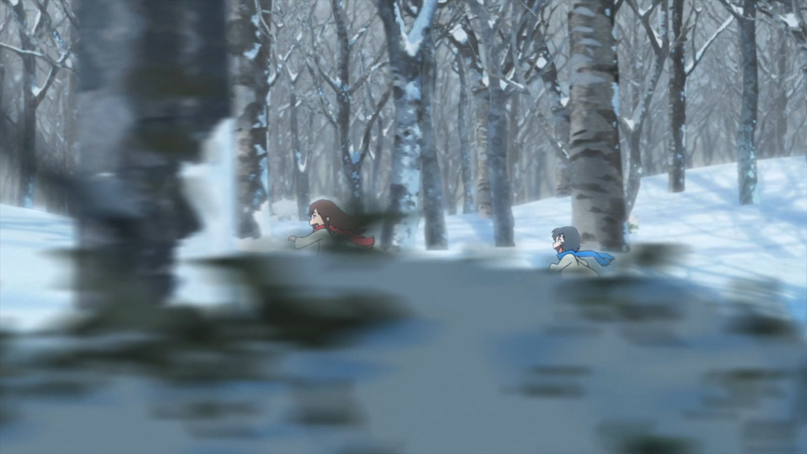 626132 descargar fondo de pantalla animado, wolf children (los niños lobo), ame (niños lobo), lindo, nieve, invierno, yuki (niños lobo): protectores de pantalla e imágenes gratis