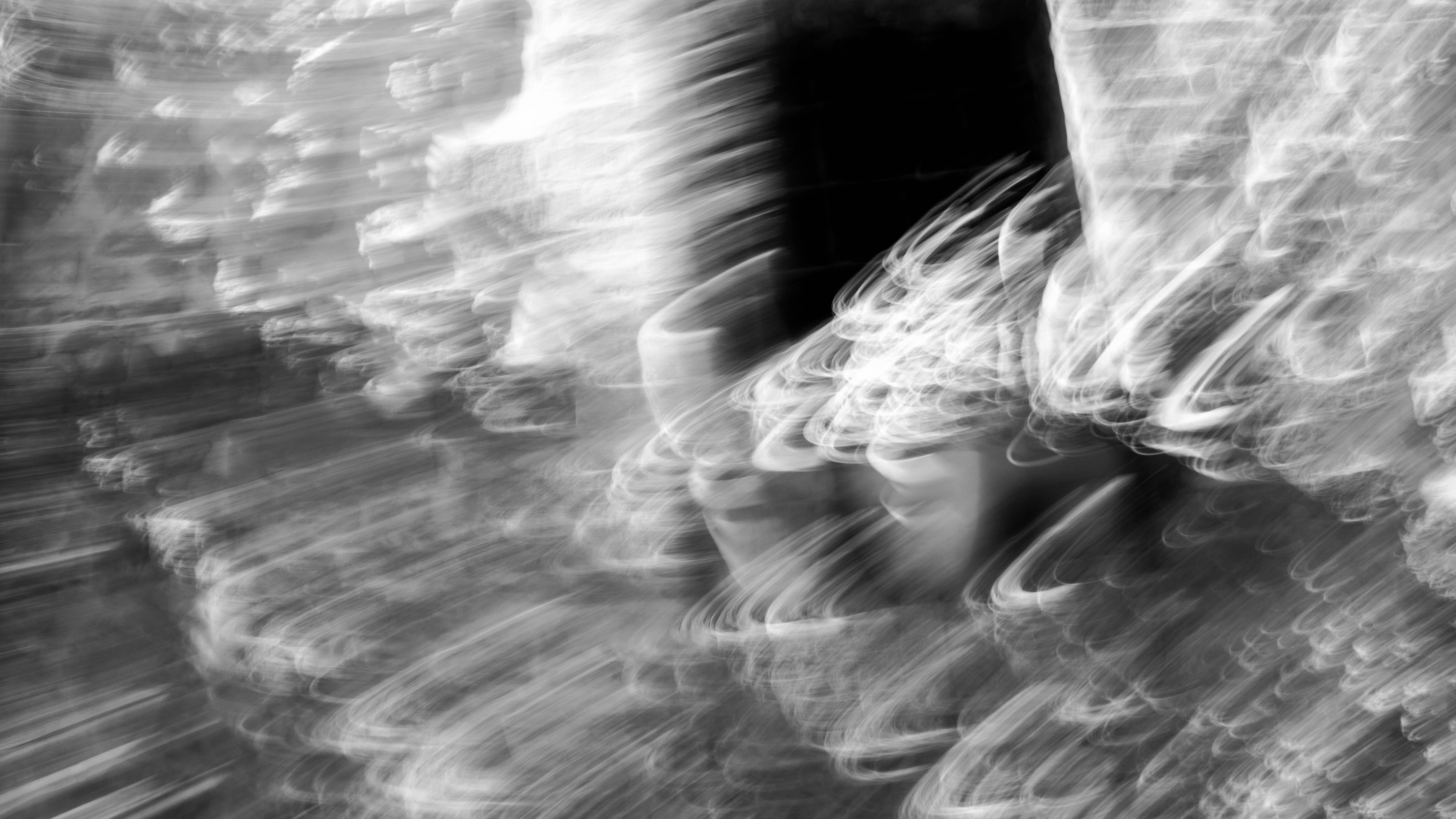 Download mobile wallpaper Chb, Smooth, Shine, Bw, Light, Abstract, Blur for free.