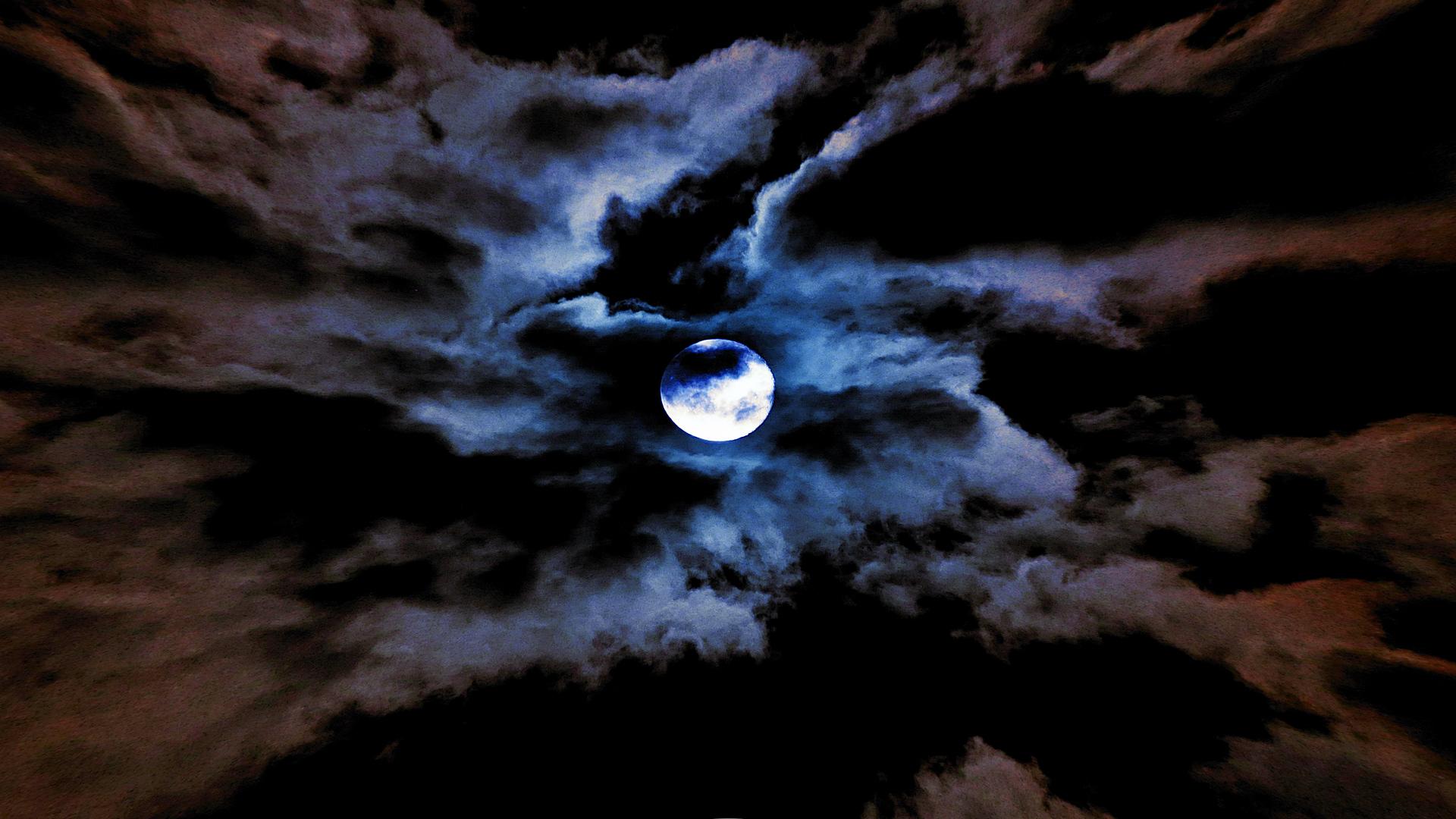 Download mobile wallpaper Sky, Night, Moon, Dark, Earth, Cloud for free.