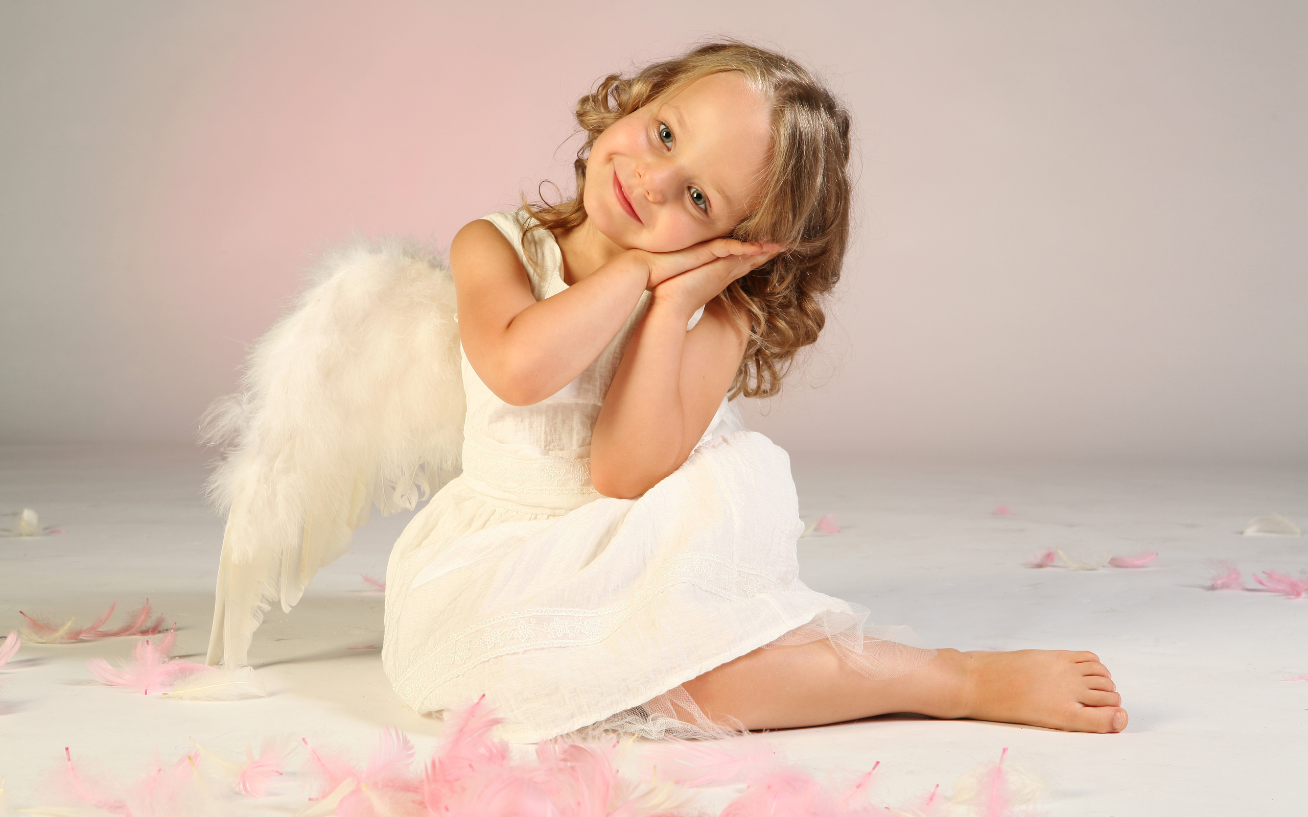 Download mobile wallpaper Angel, Child, Cute, Photography, Barefoot for free.