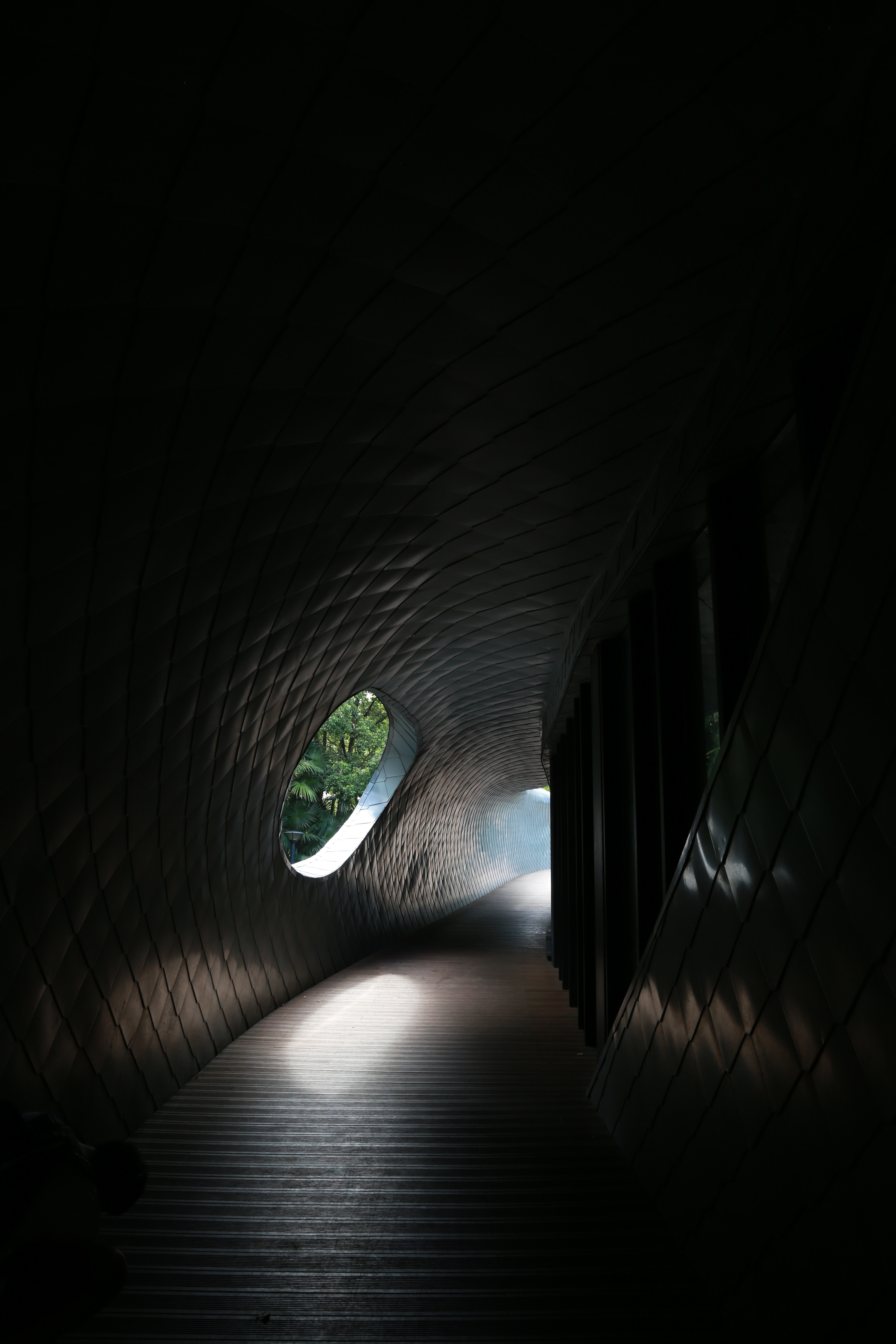 dark, corridor, building, architecture, tunnel