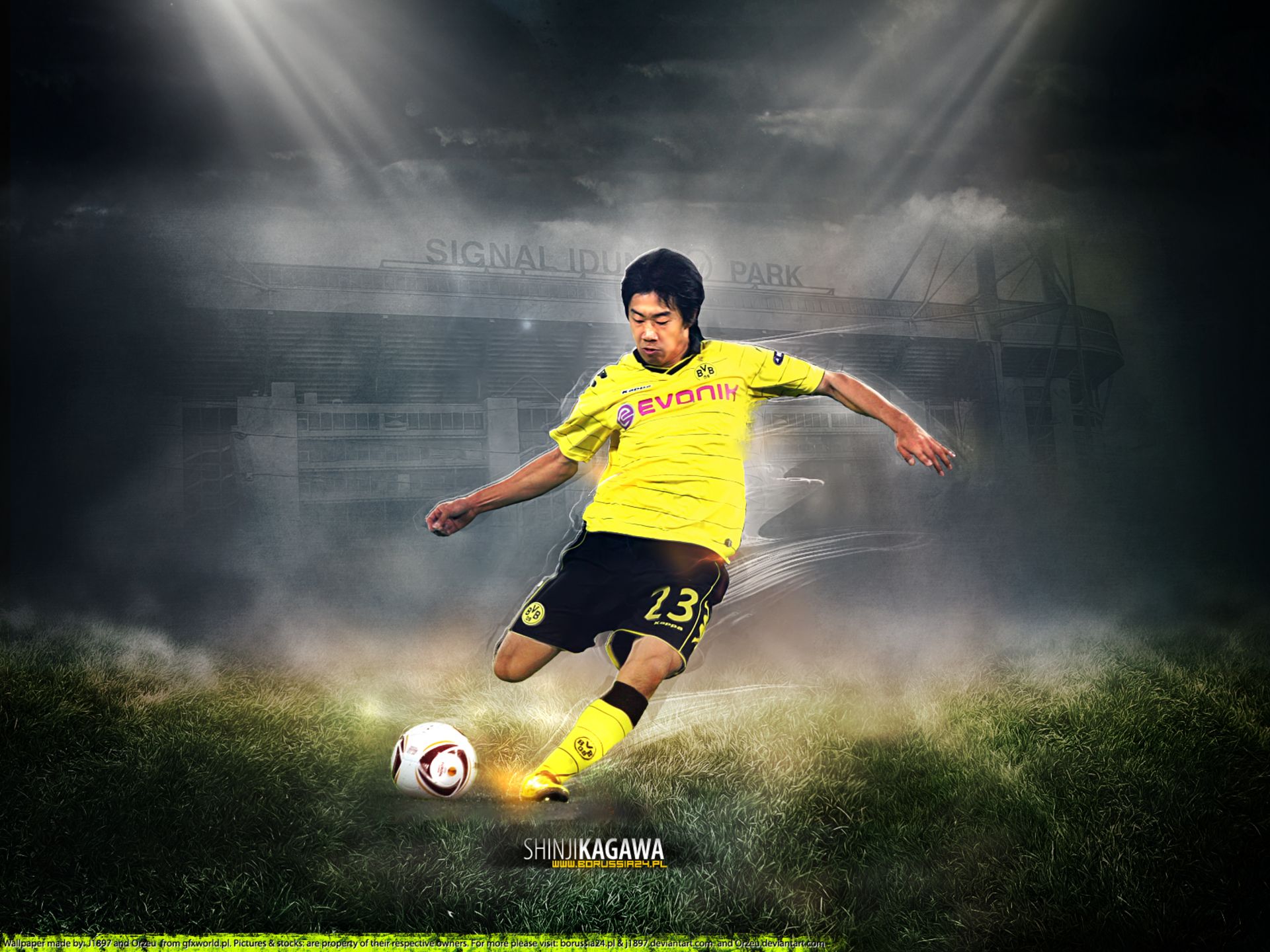 Handy-Wallpaper Sport, Fußball, Borussia Dortmund, Shinji Kagawa kostenlos herunterladen.
