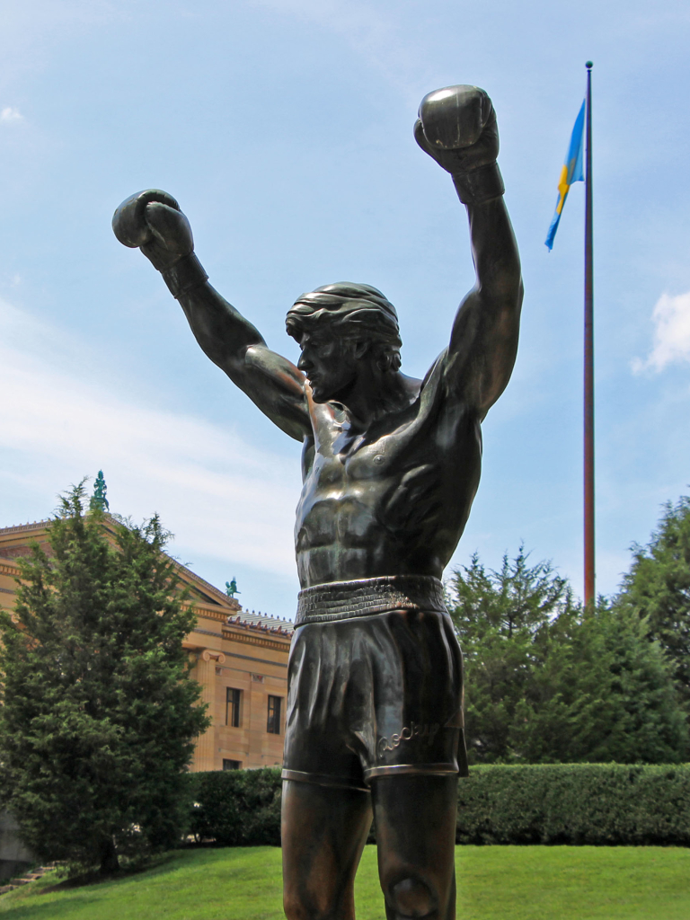 Handy-Wallpaper Statue, Menschengemacht, Rocky Balboa kostenlos herunterladen.