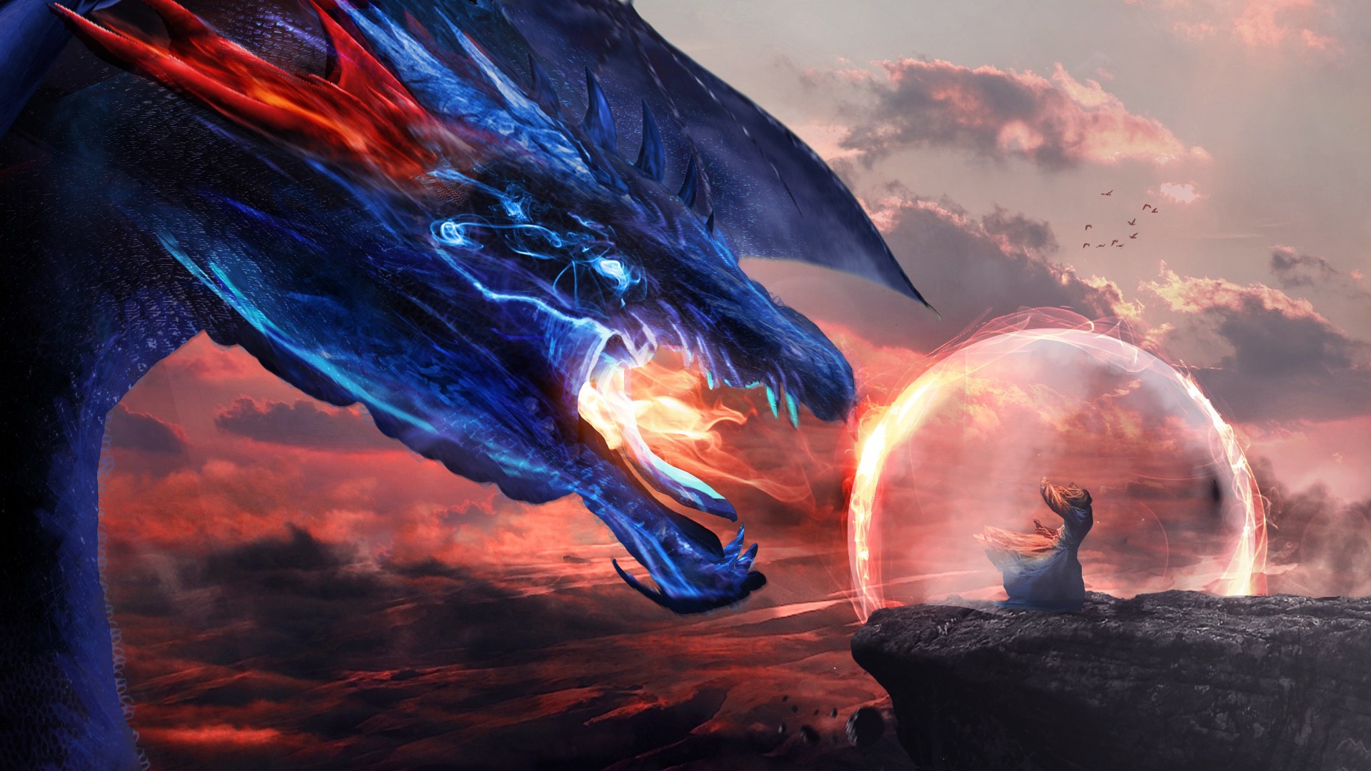 Free download wallpaper Fantasy, Dragon on your PC desktop