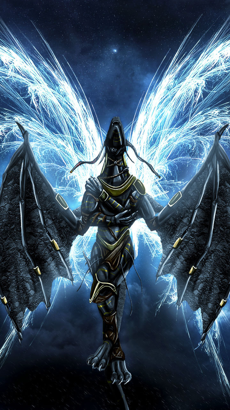 Download mobile wallpaper Fantasy, Dark, Creature, Angel for free.