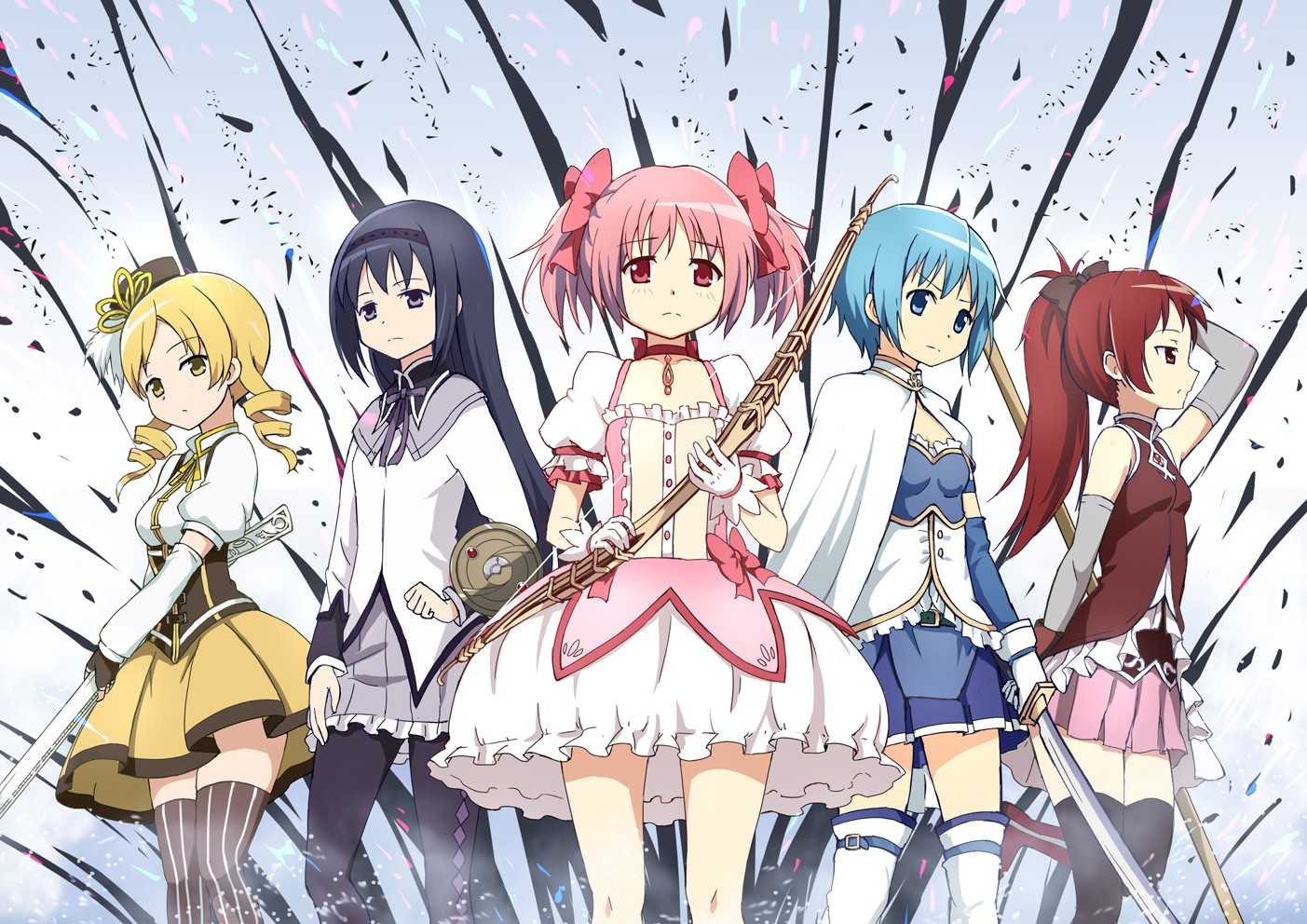 Free download wallpaper Anime, Kyōko Sakura, Puella Magi Madoka Magica, Homura Akemi, Madoka Kaname, Mami Tomoe, Sayaka Miki on your PC desktop