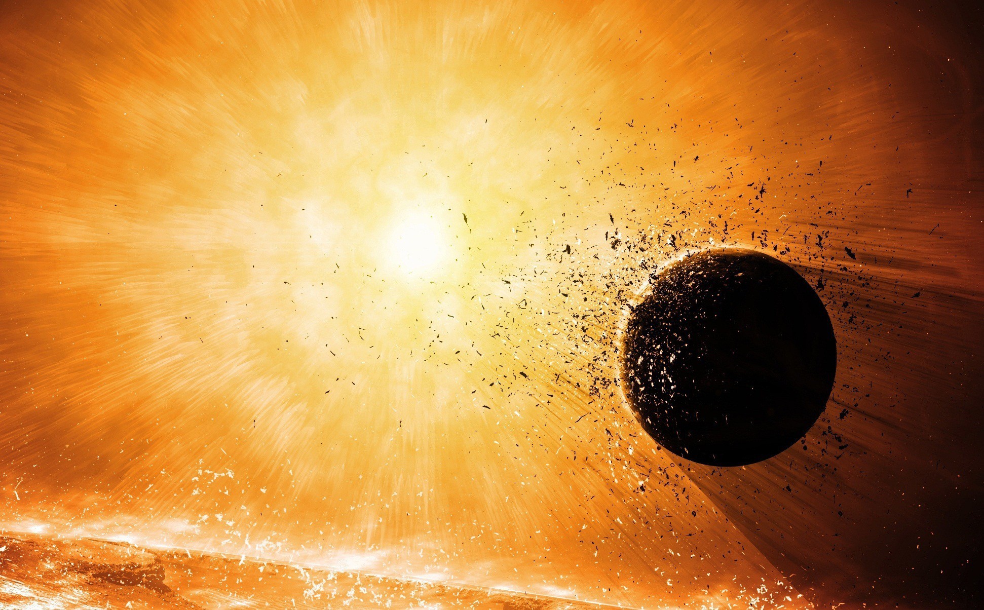 Download mobile wallpaper Explosion, Planet, Sci Fi for free.